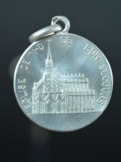 Nice French religious medal pendant silver Our Lady of Perpetual Help signé