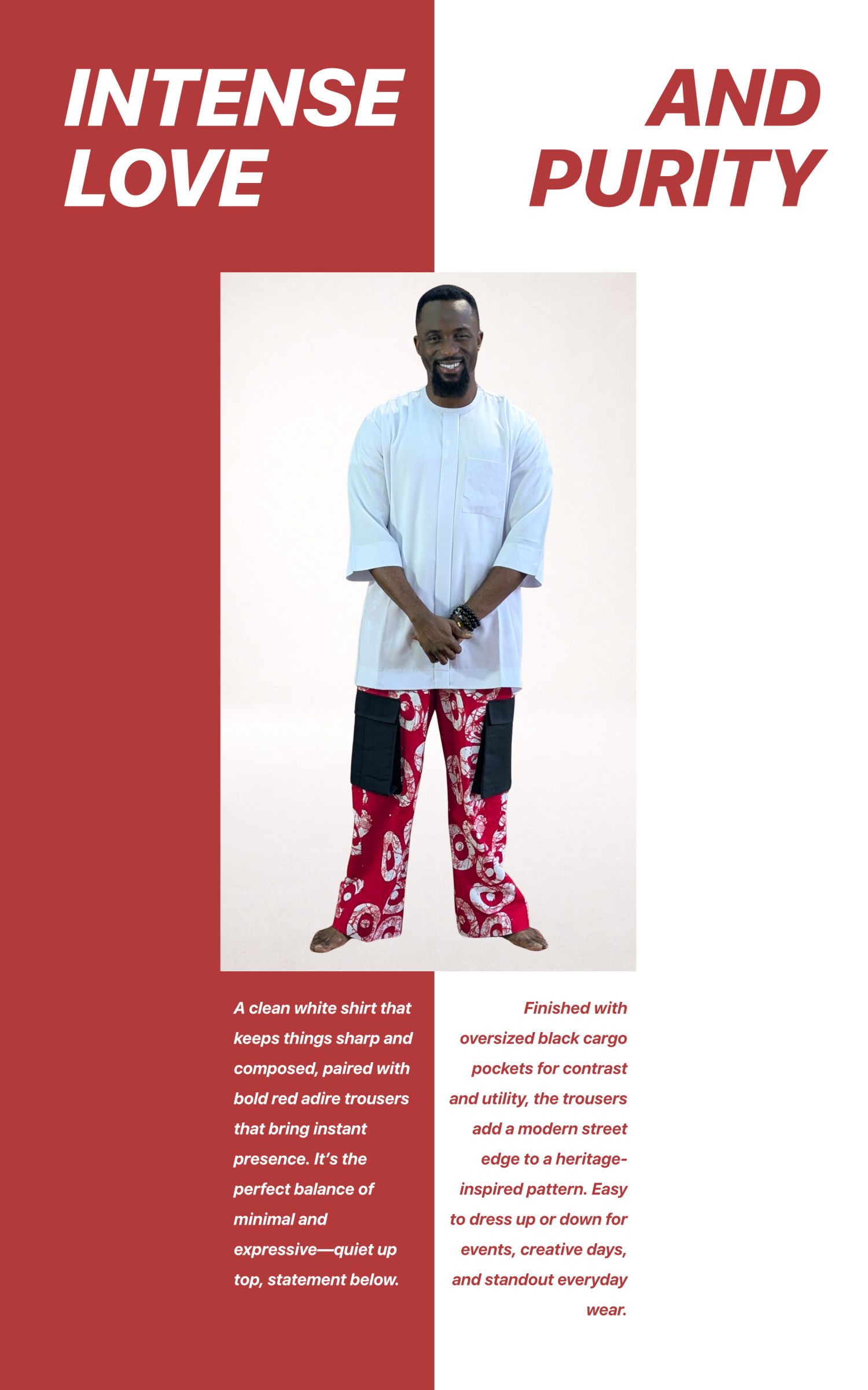 Sterling Red Adire Trousers - Feb.26 Valentines Collection - page 5