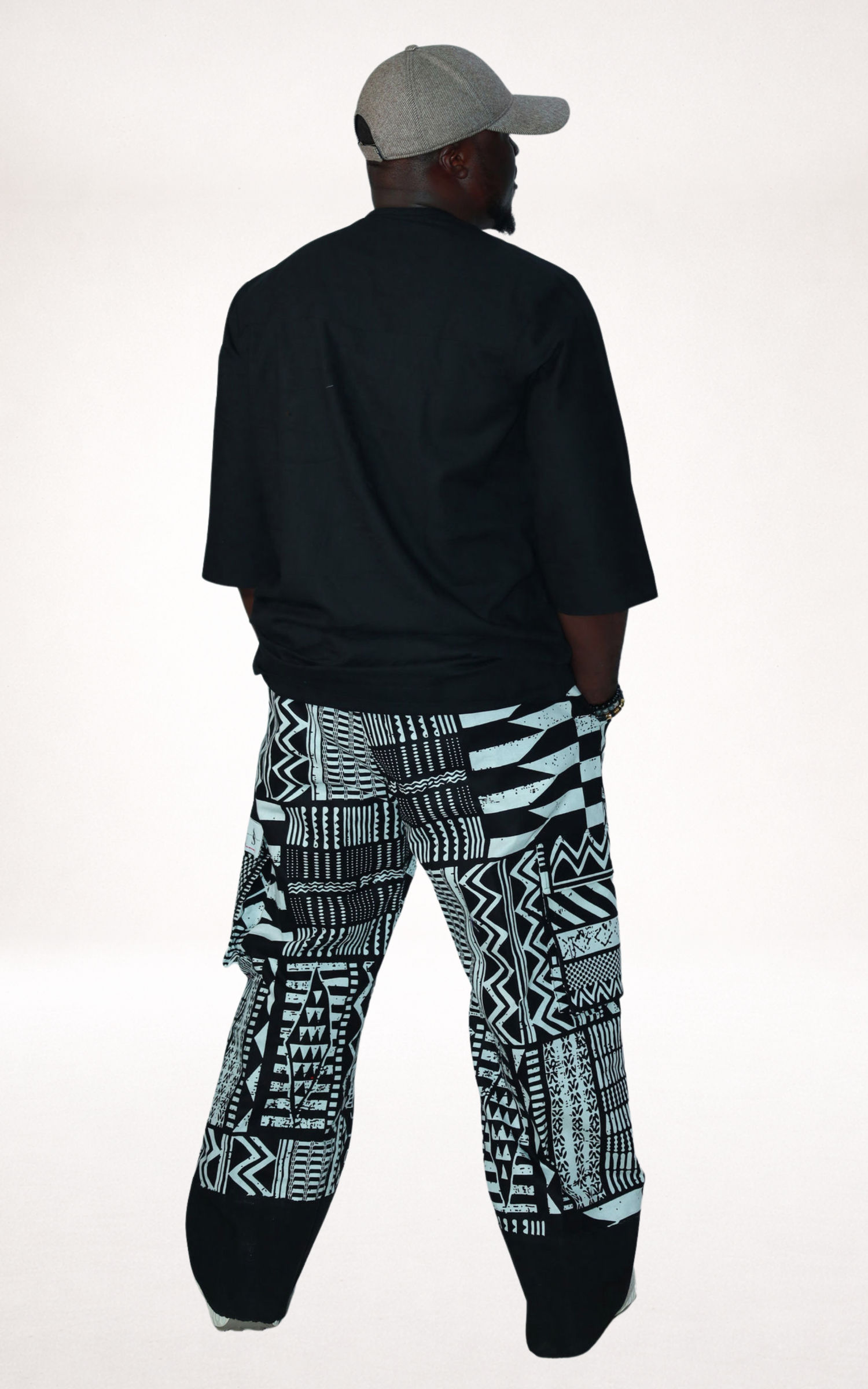 Black & White Aso-oke Trousers - page 2