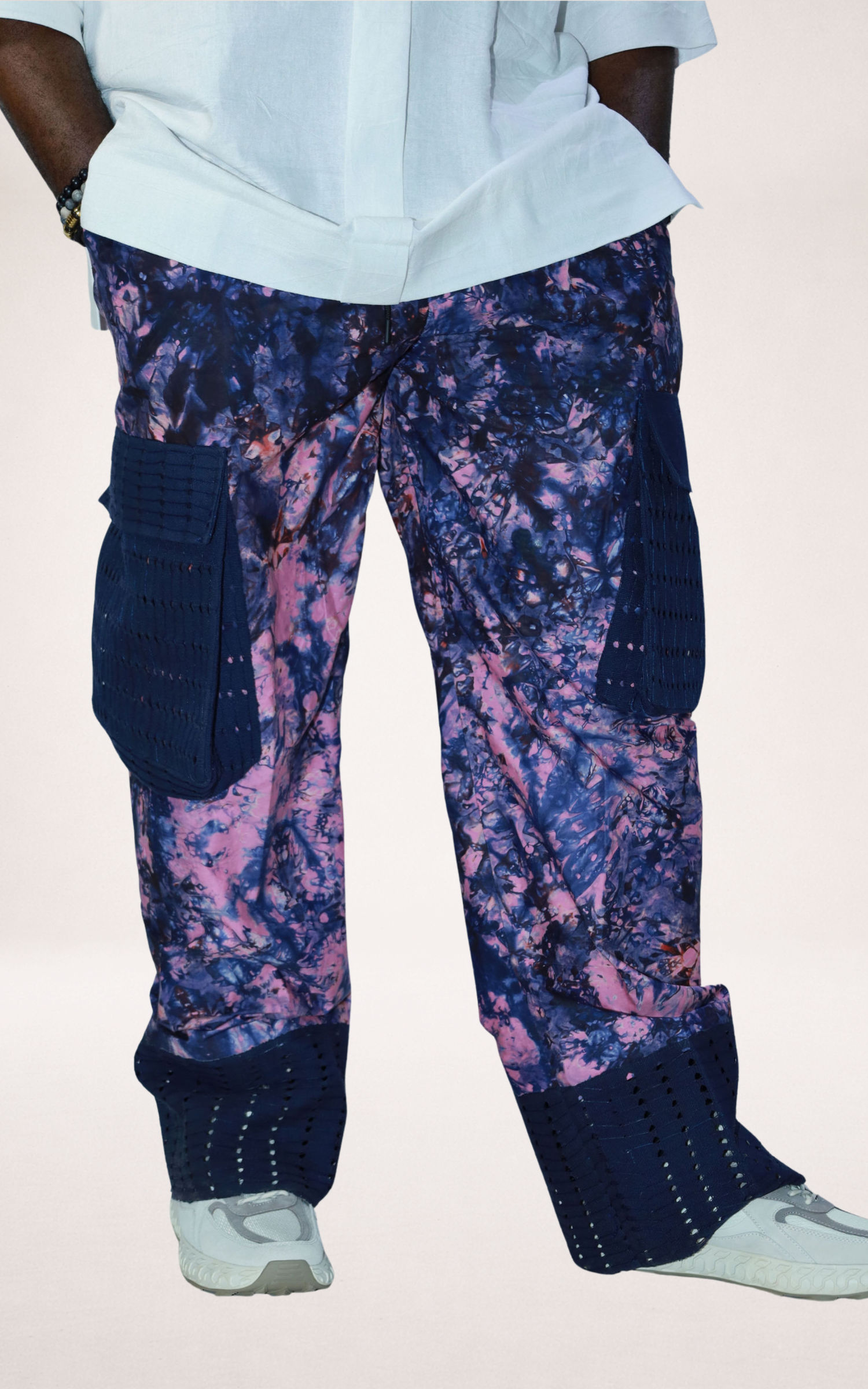 Purple Adire Trousers and White Native Shirt - page 1