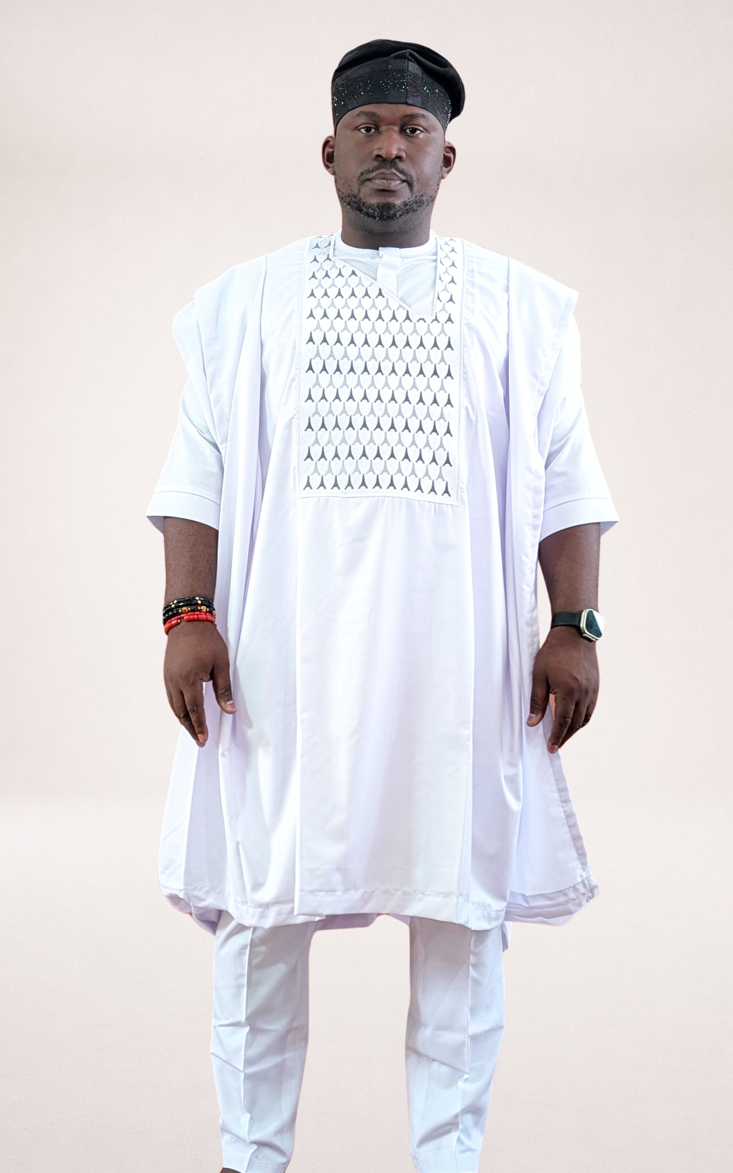 White Wool Agbada - page 1