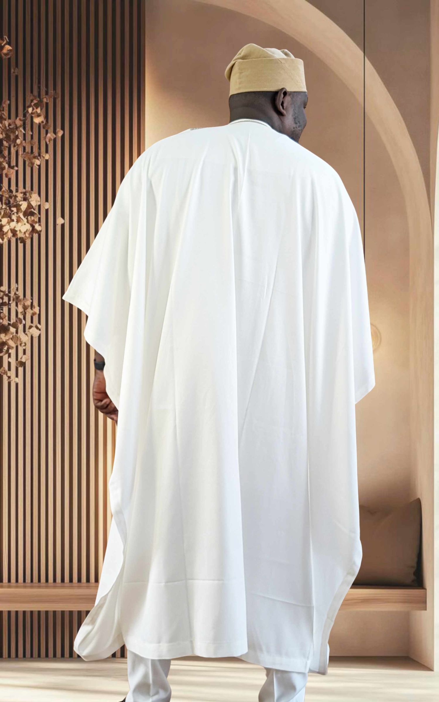 White/Gold Embroidered Agbada Set - page 3