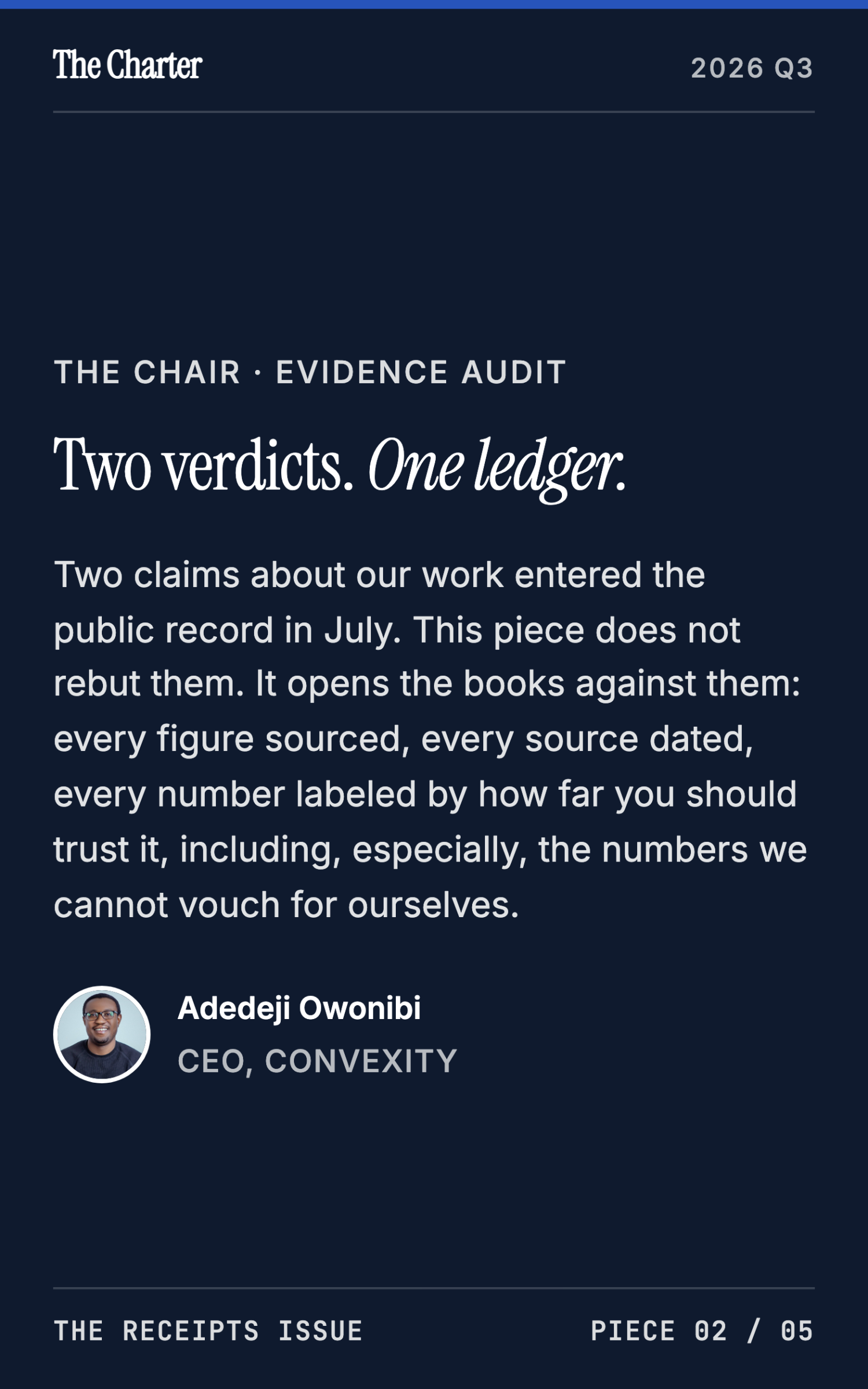 The Evidence, in the Open - page 2