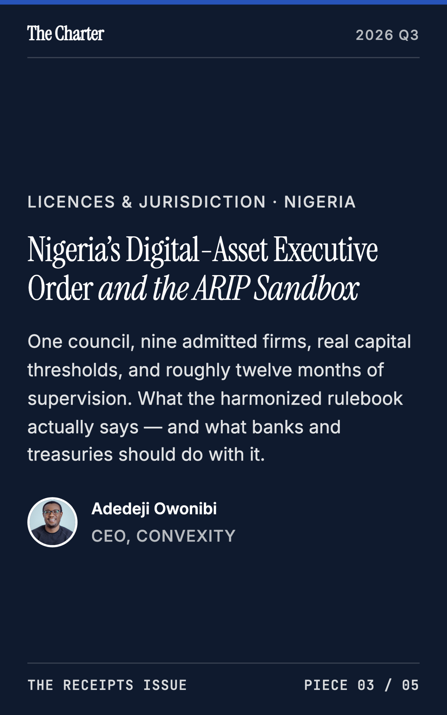 Nigeria's Digital-Asset Executive Order and the ARIP Sandbox - page 2