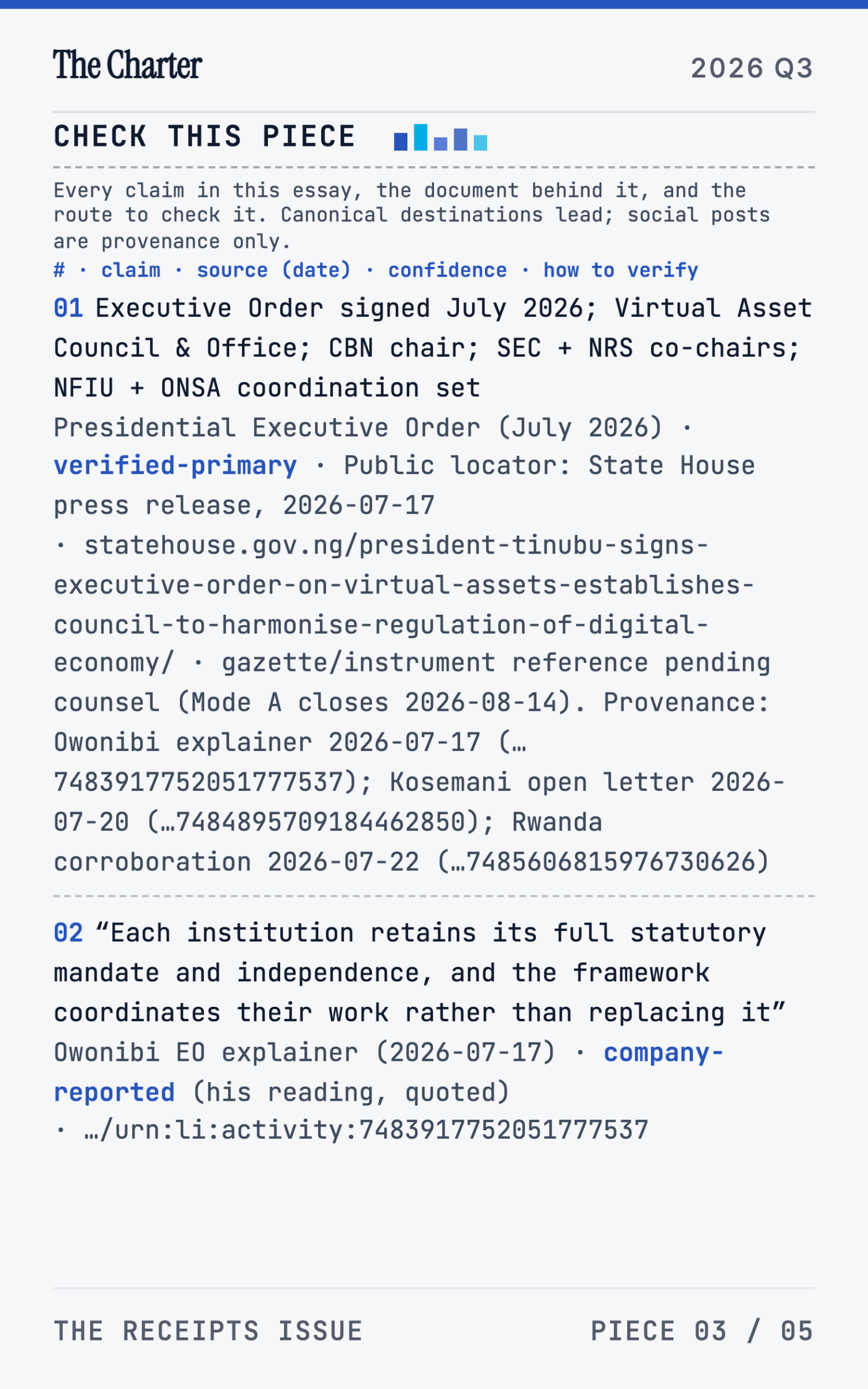 Nigeria's Digital-Asset Executive Order and the ARIP Sandbox - page 35