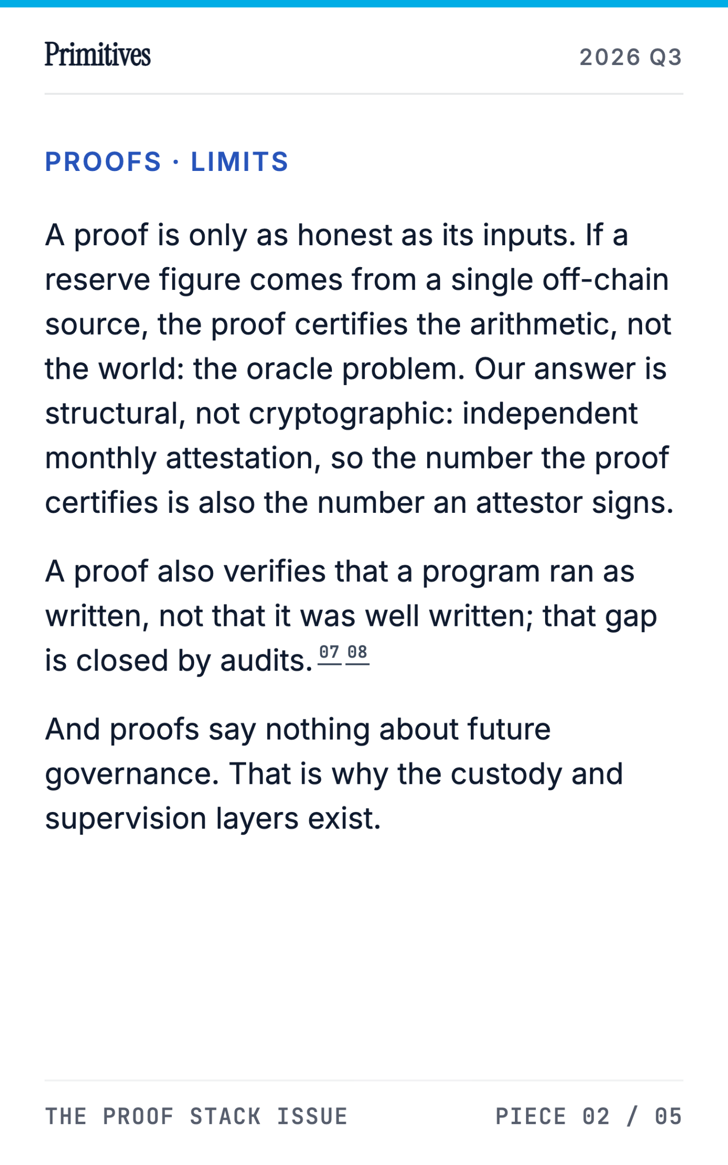 The Proof Stack: ZK, MPC, and Multi-Chain Finality in Production - page 14