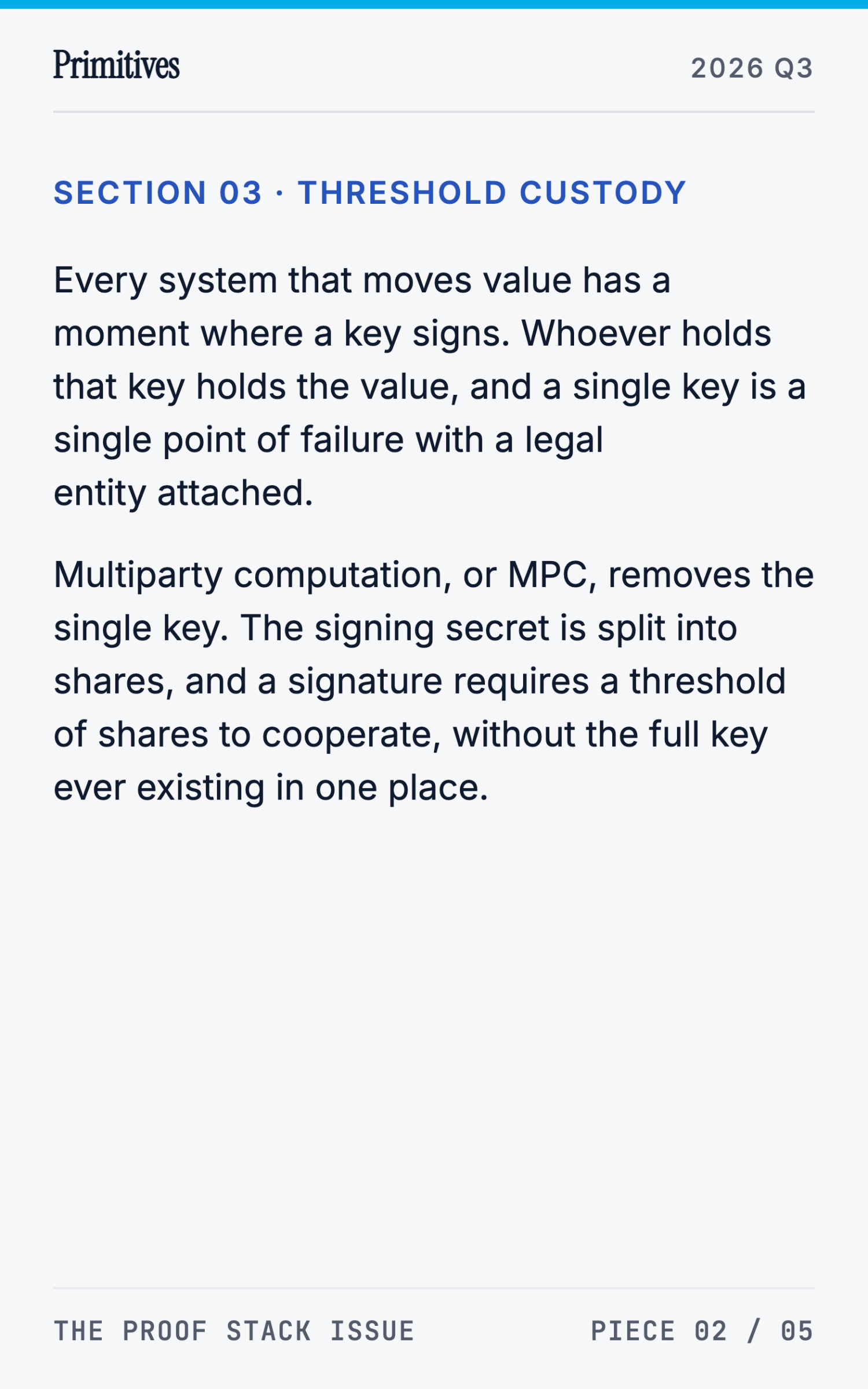The Proof Stack: ZK, MPC, and Multi-Chain Finality in Production - page 20