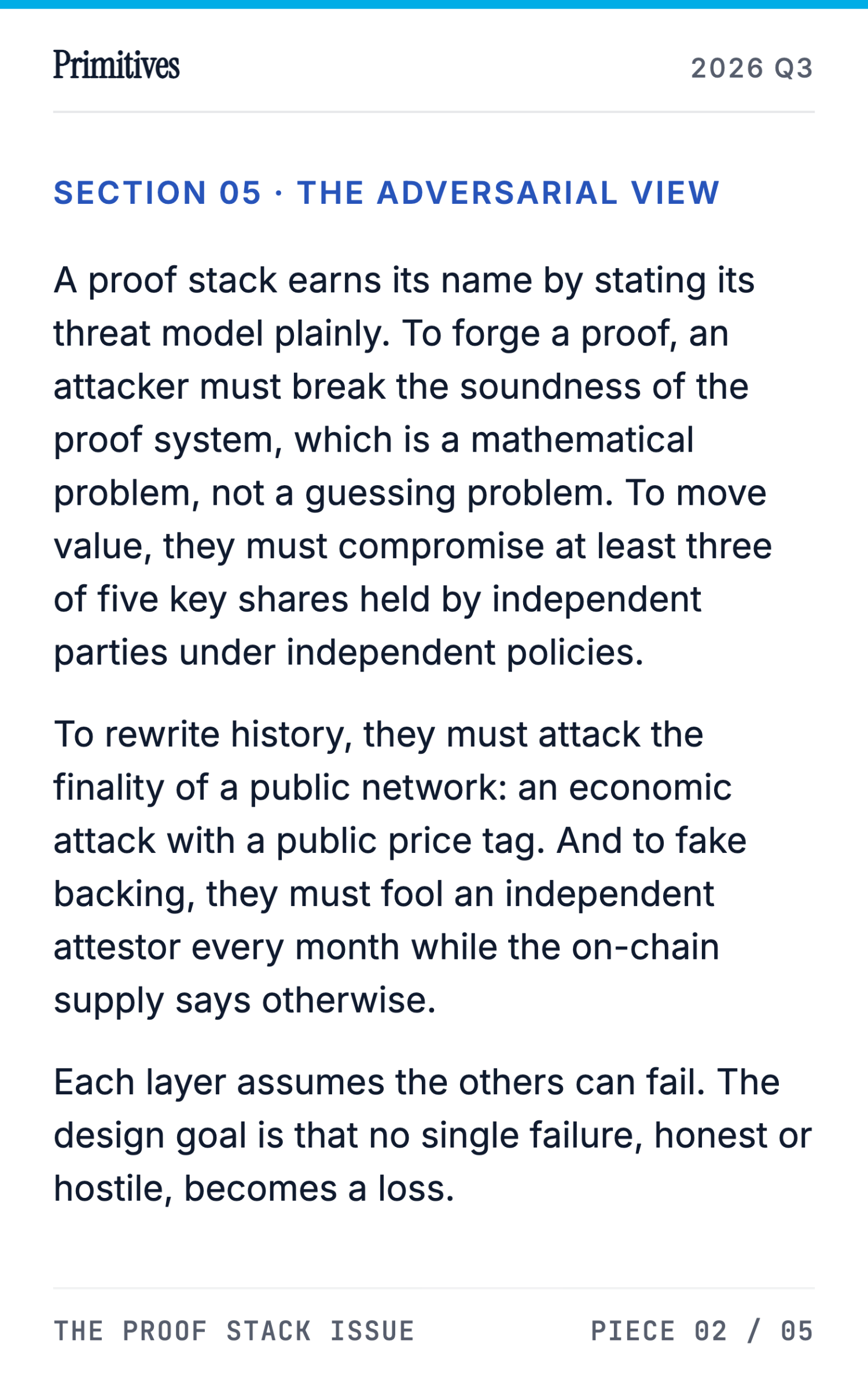 The Proof Stack: ZK, MPC, and Multi-Chain Finality in Production - page 34