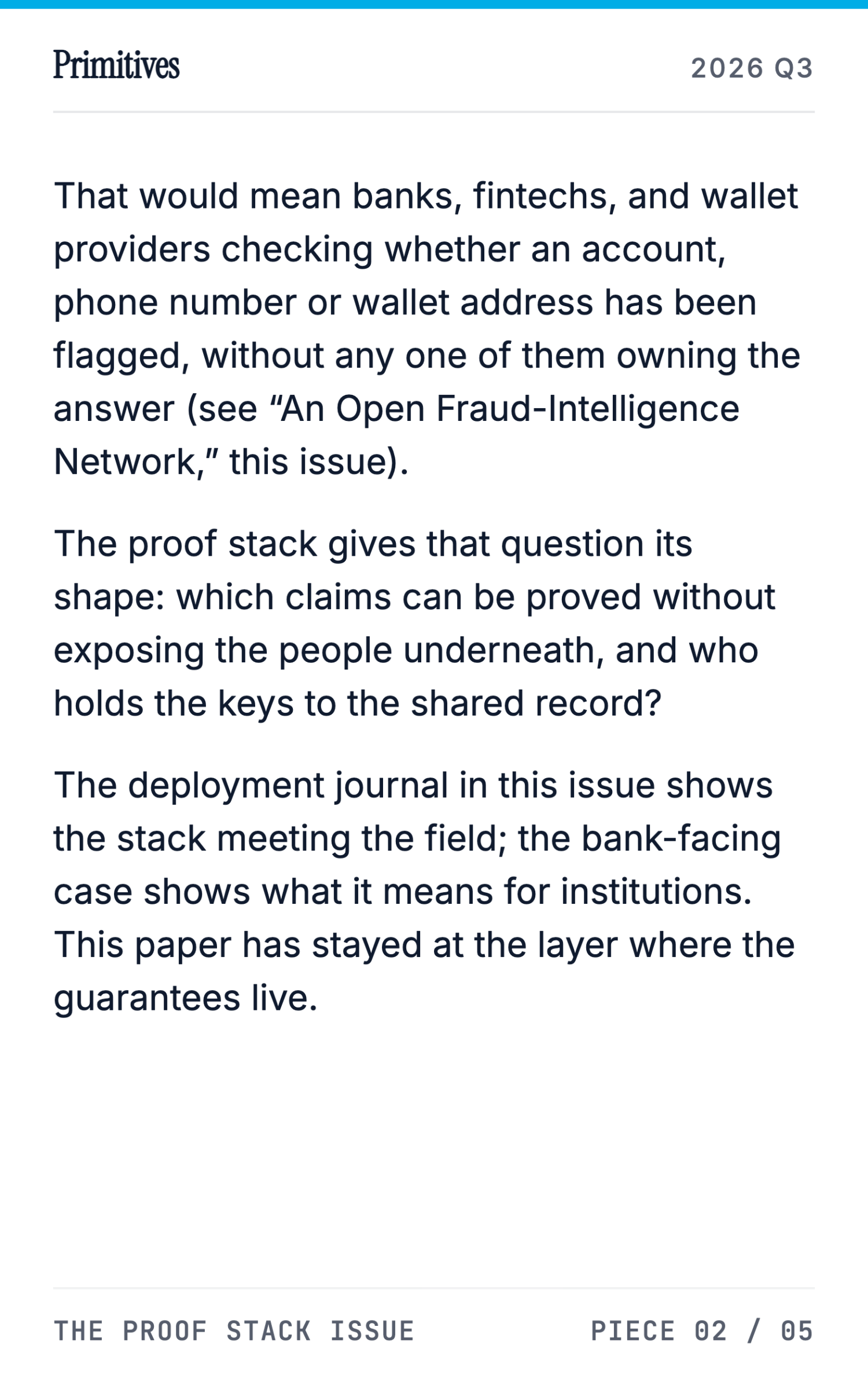 The Proof Stack: ZK, MPC, and Multi-Chain Finality in Production - page 43