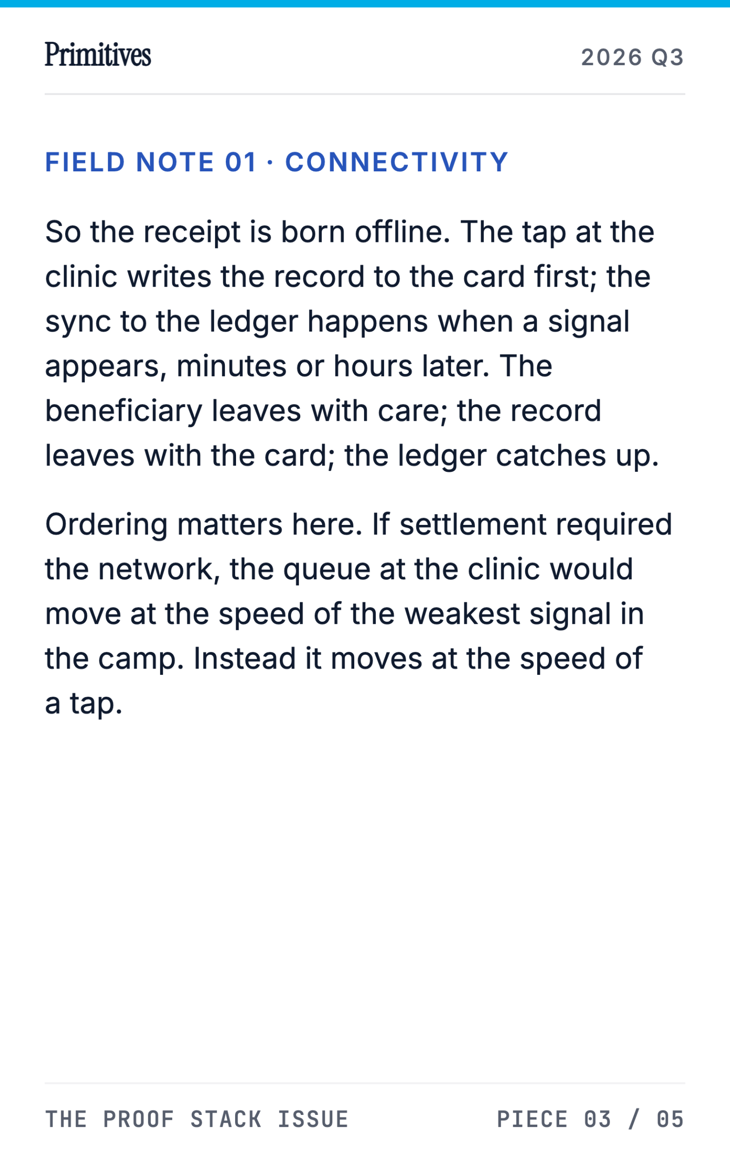 Deployment Journal: What Shipping CHATS Taught Us About Offline-First Receipts - page 8