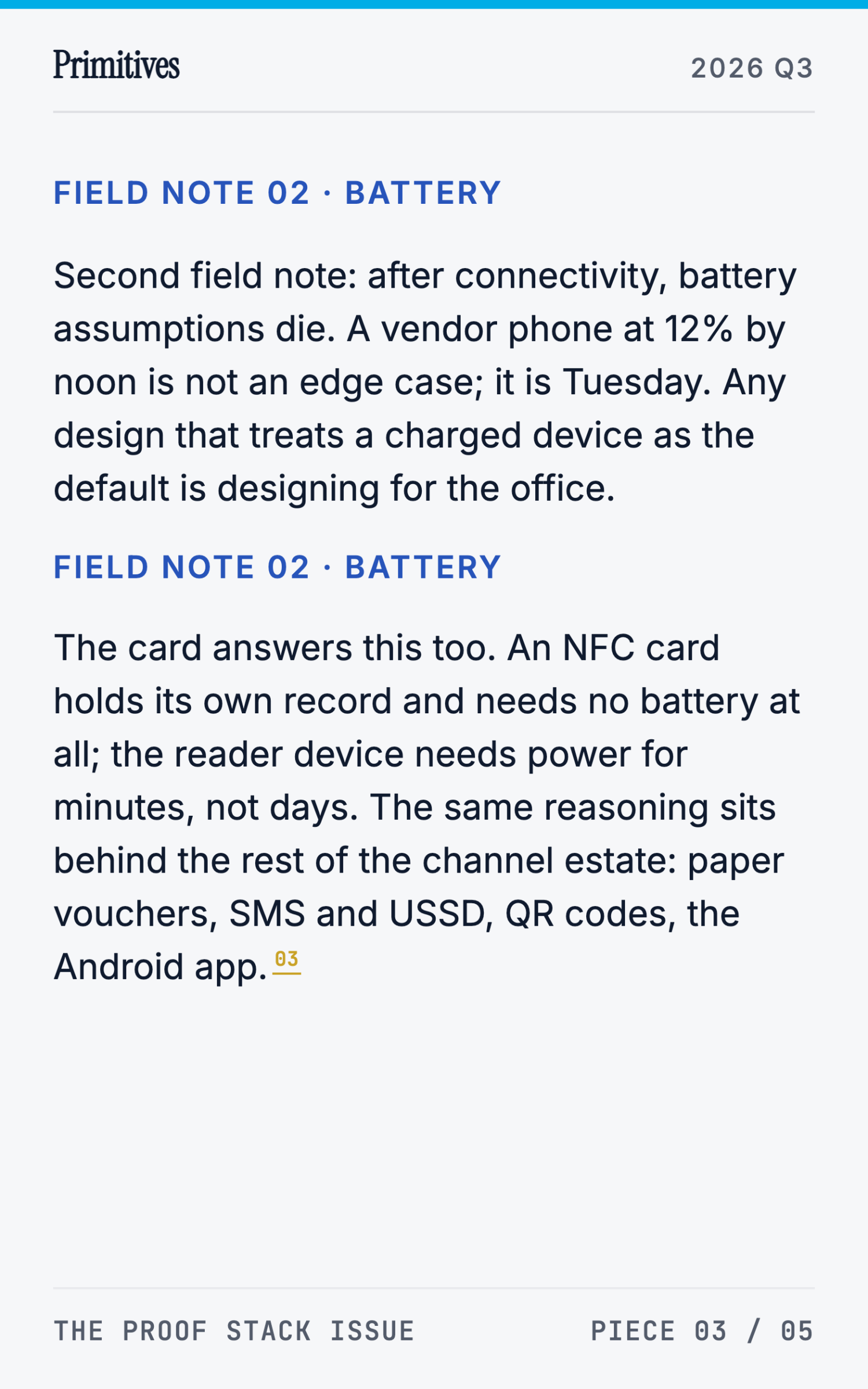 Deployment Journal: What Shipping CHATS Taught Us About Offline-First Receipts - page 10
