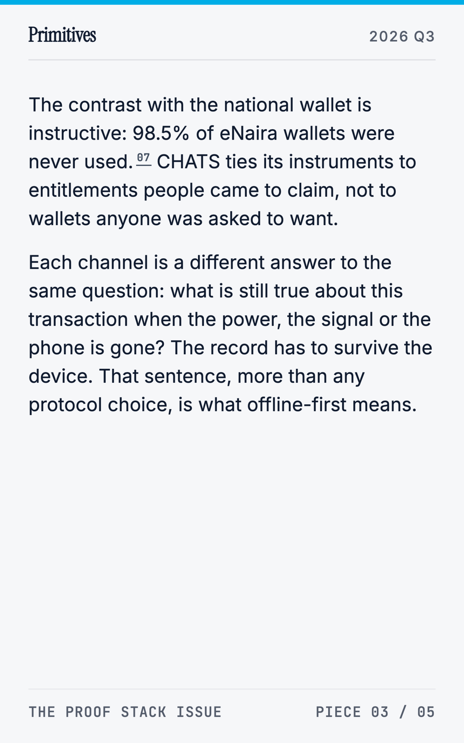 Deployment Journal: What Shipping CHATS Taught Us About Offline-First Receipts - page 11