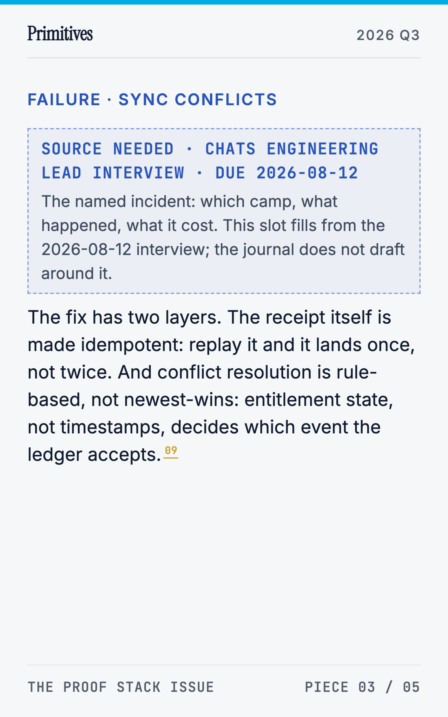 Deployment Journal: What Shipping CHATS Taught Us About Offline-First Receipts - page 22