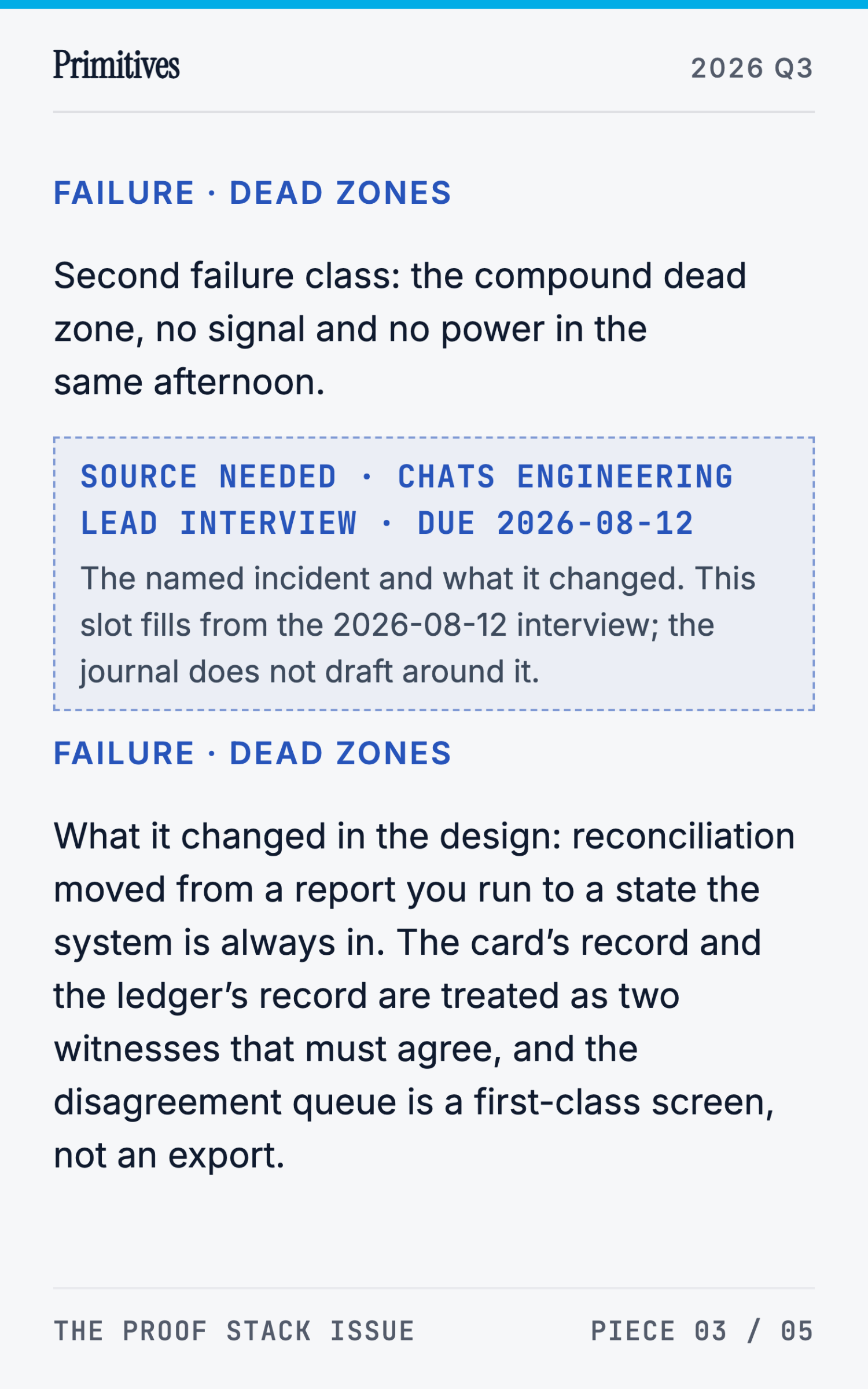 Deployment Journal: What Shipping CHATS Taught Us About Offline-First Receipts - page 25