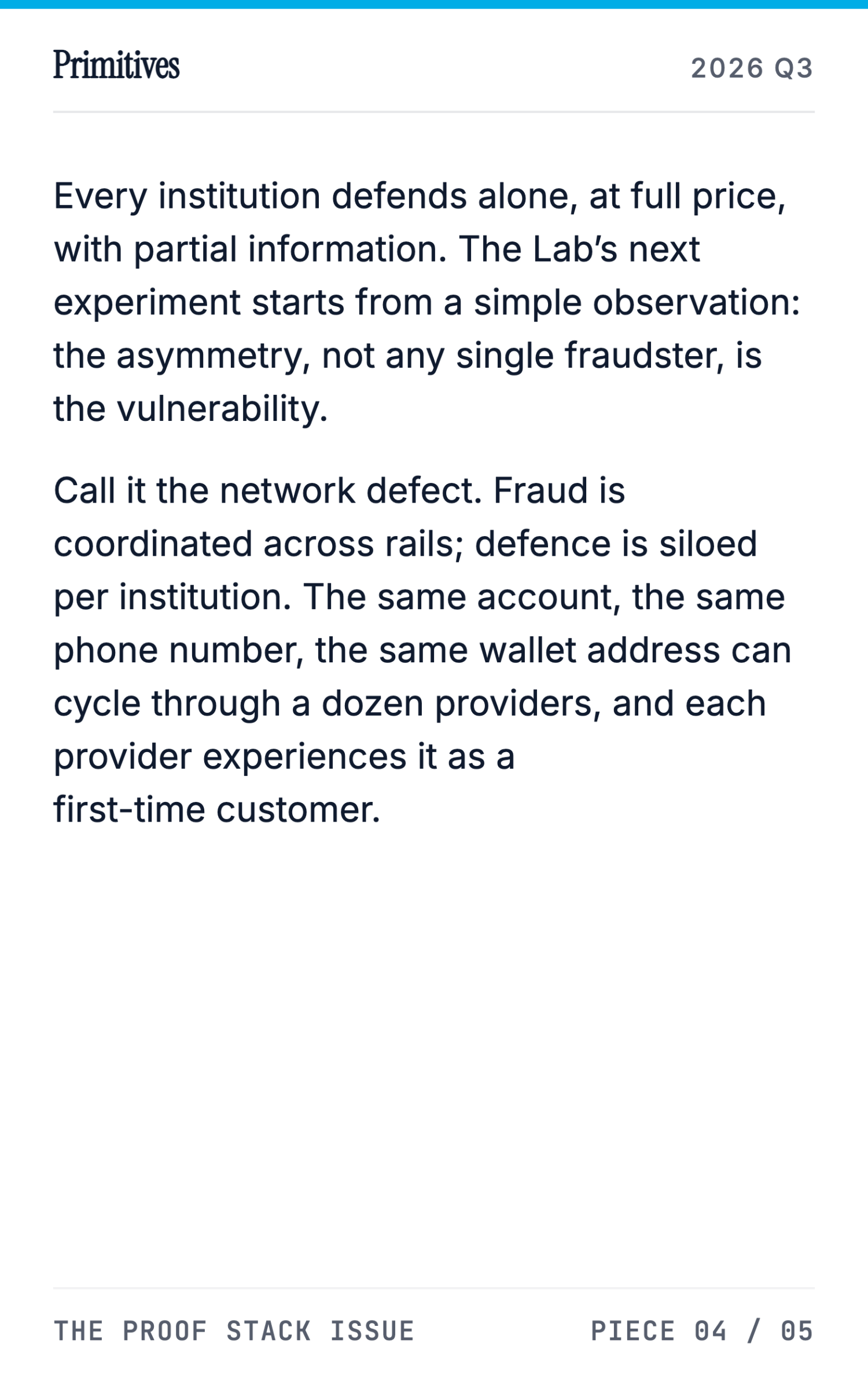 An Open Fraud-Intelligence Network: The Lab's Next Experiment - page 4