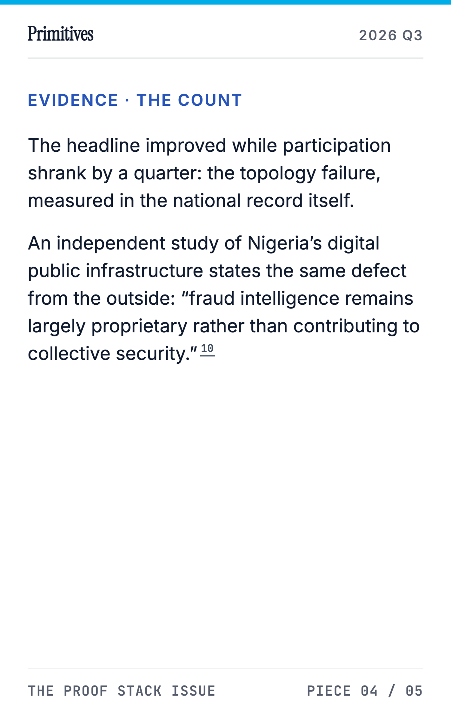 An Open Fraud-Intelligence Network: The Lab's Next Experiment - page 10