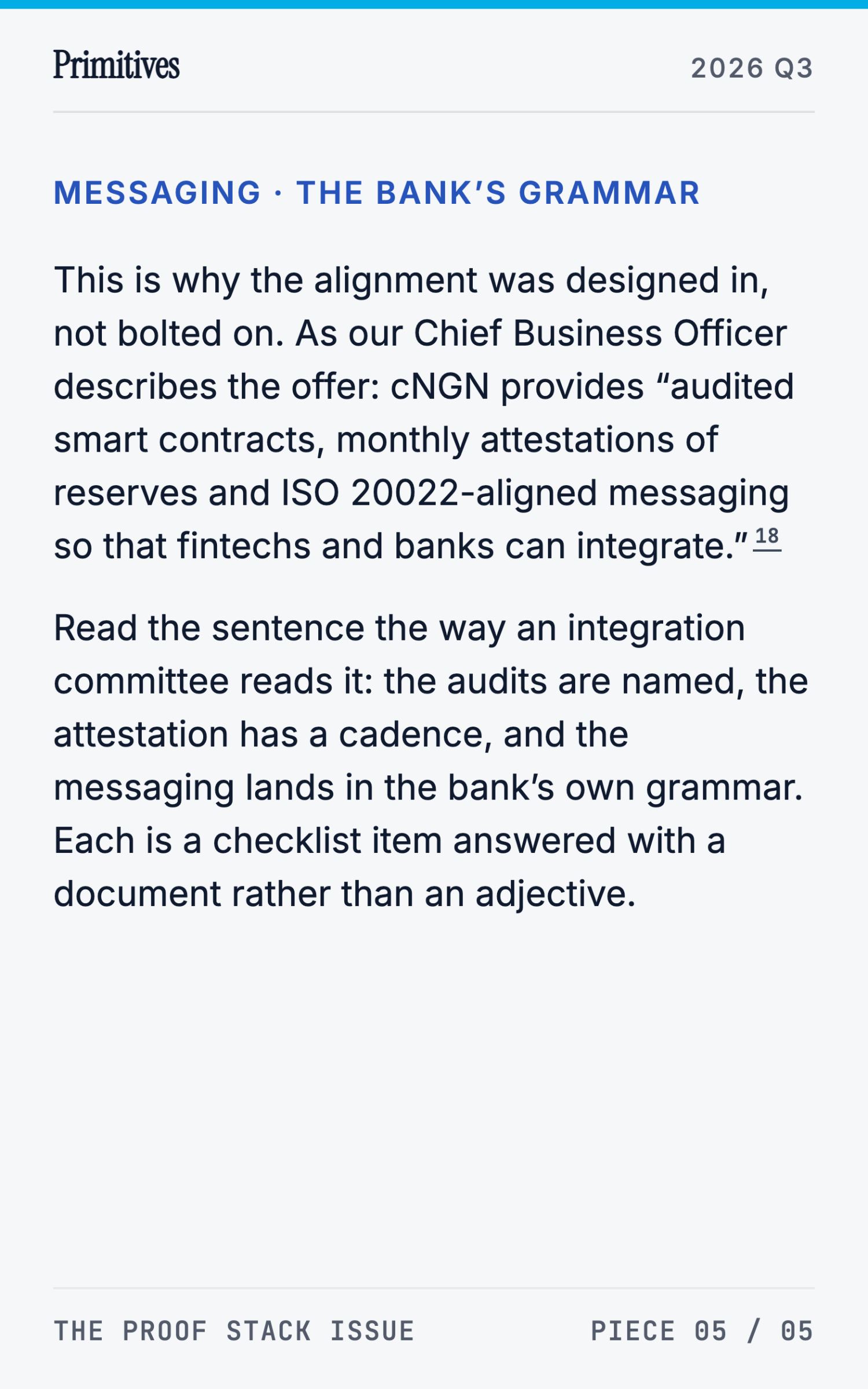 Bank-Facing Programmable Money: A Cryptographic Case for African Stablecoins - page 22