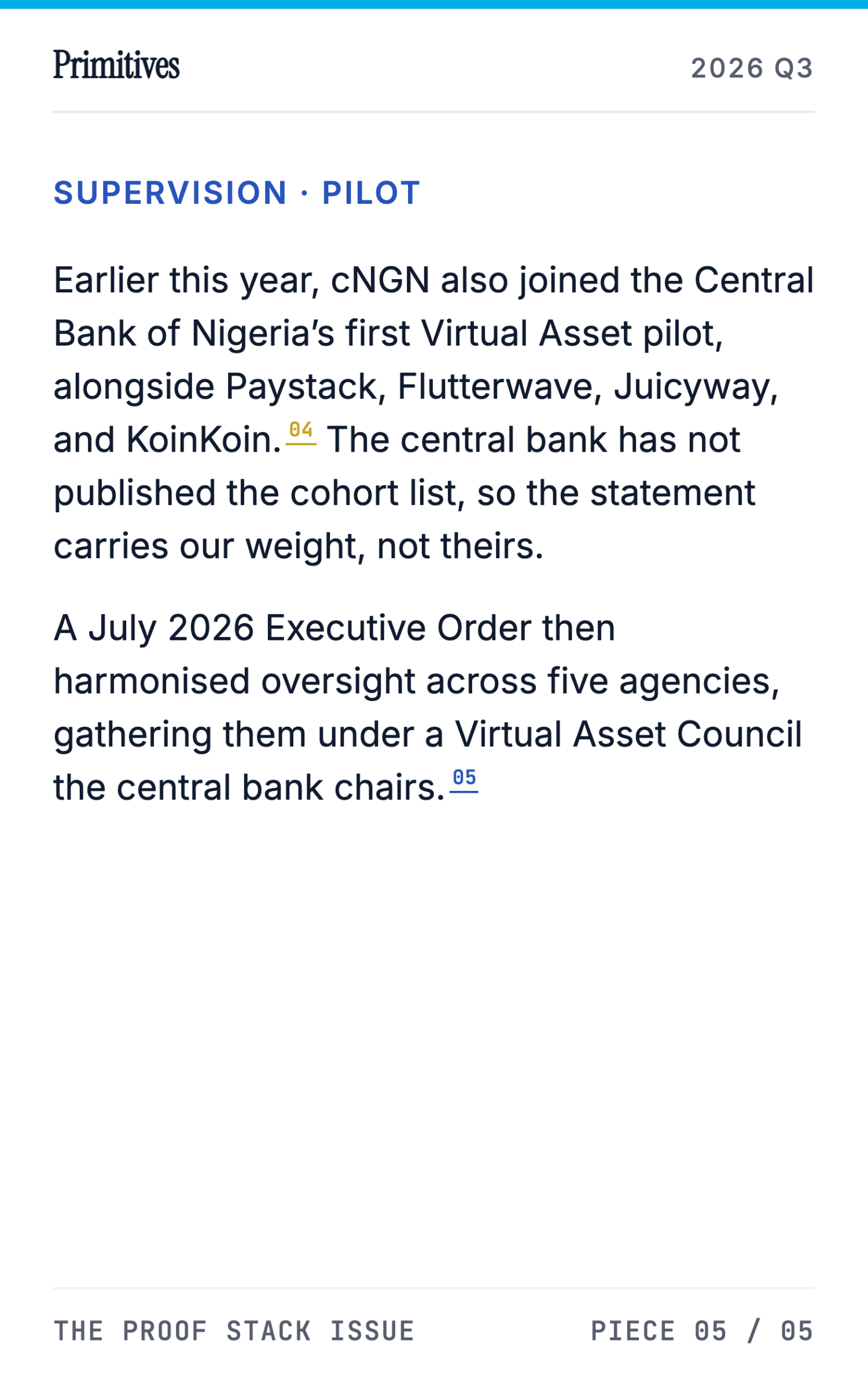 Bank-Facing Programmable Money: A Cryptographic Case for African Stablecoins - page 27