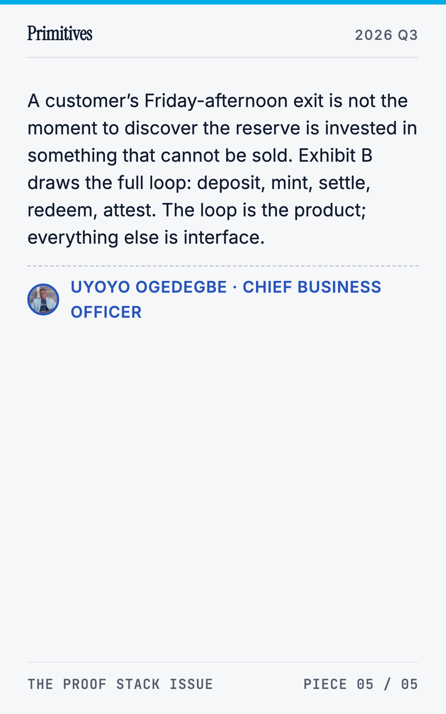 Bank-Facing Programmable Money: A Cryptographic Case for African Stablecoins - page 39