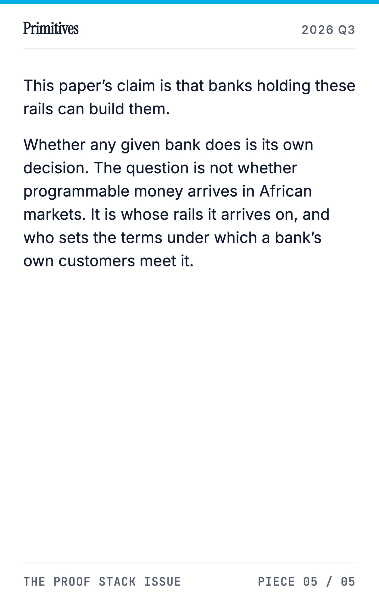 Bank-Facing Programmable Money: A Cryptographic Case for African Stablecoins - page 44