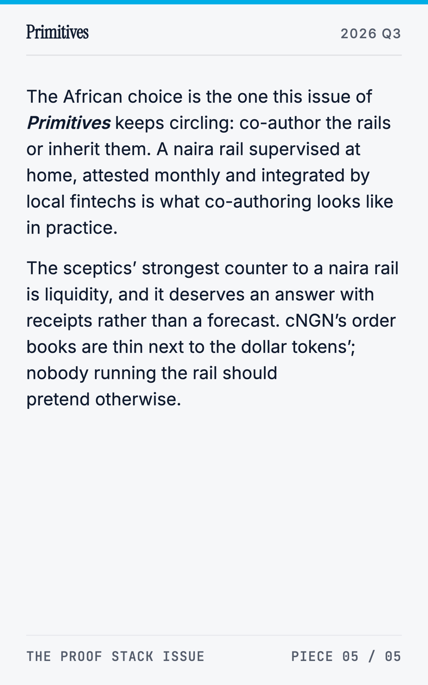 Bank-Facing Programmable Money: A Cryptographic Case for African Stablecoins - page 48