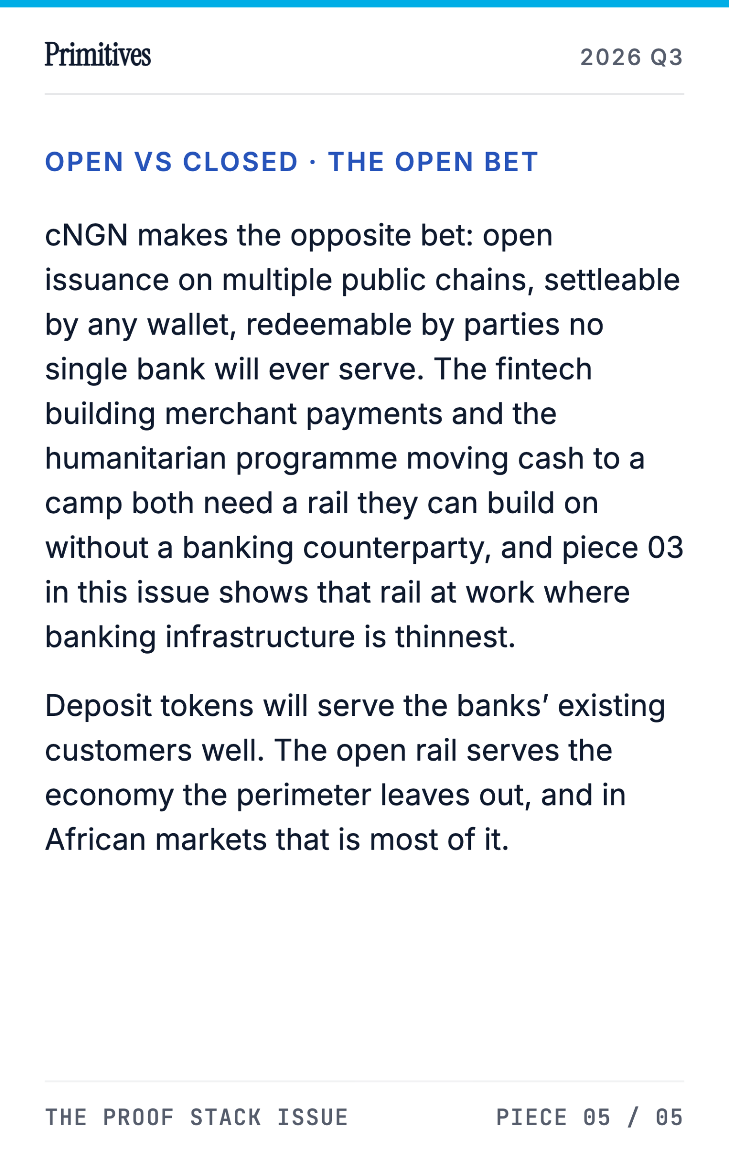 Bank-Facing Programmable Money: A Cryptographic Case for African Stablecoins - page 55