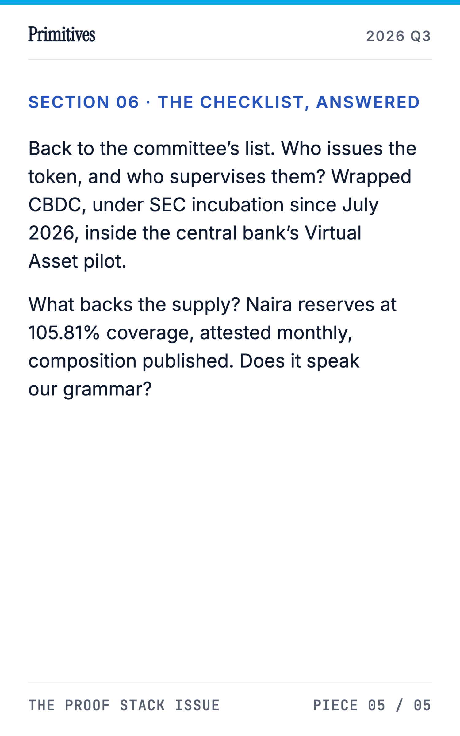 Bank-Facing Programmable Money: A Cryptographic Case for African Stablecoins - page 71