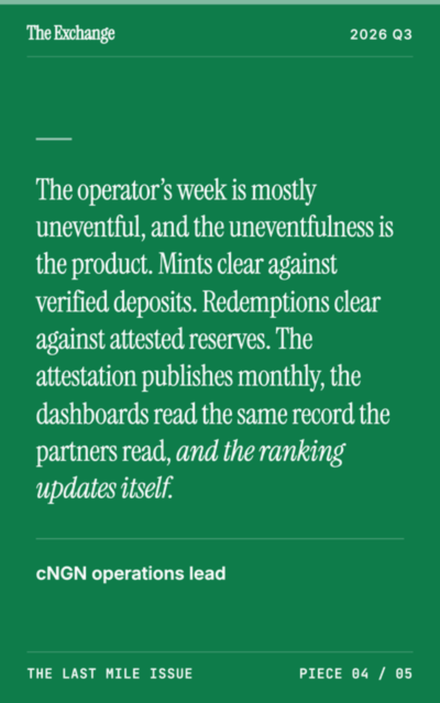 #1 in Africa: 5,926 Holders, ₦208.3B Moved, and the Partner Stack Behind the cNGN Trail - page 11