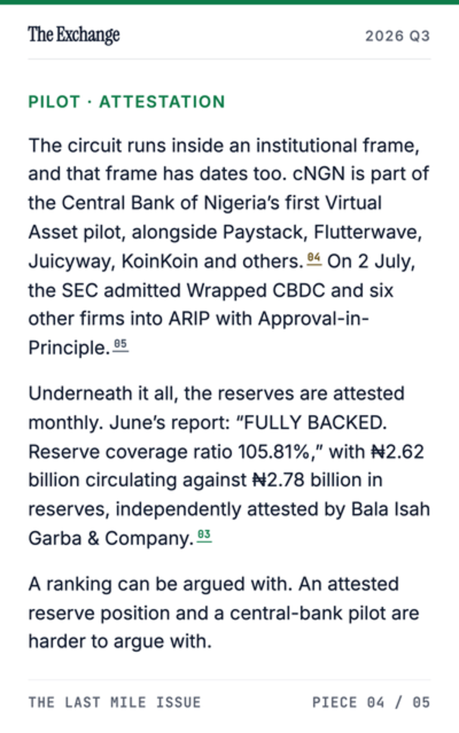 #1 in Africa: 5,926 Holders, ₦208.3B Moved, and the Partner Stack Behind the cNGN Trail - page 10
