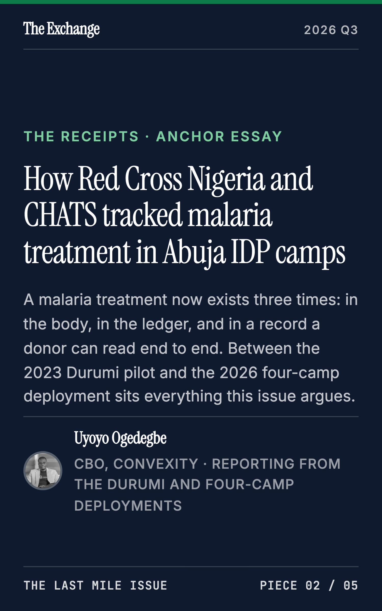 How Red Cross Nigeria and CHATS Tracked Malaria Treatment in Abuja IDP Camps - page 2
