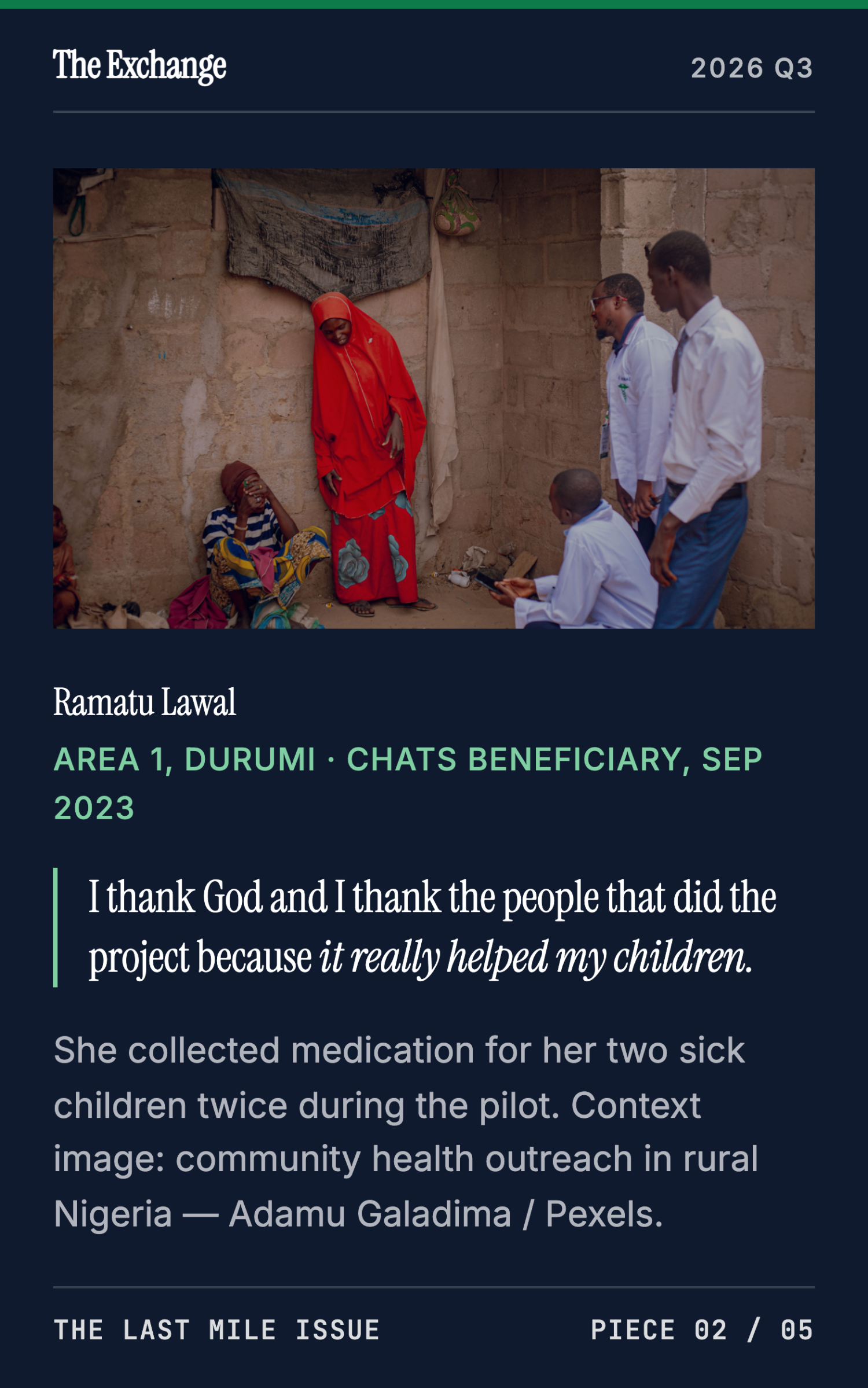 How Red Cross Nigeria and CHATS Tracked Malaria Treatment in Abuja IDP Camps - page 8