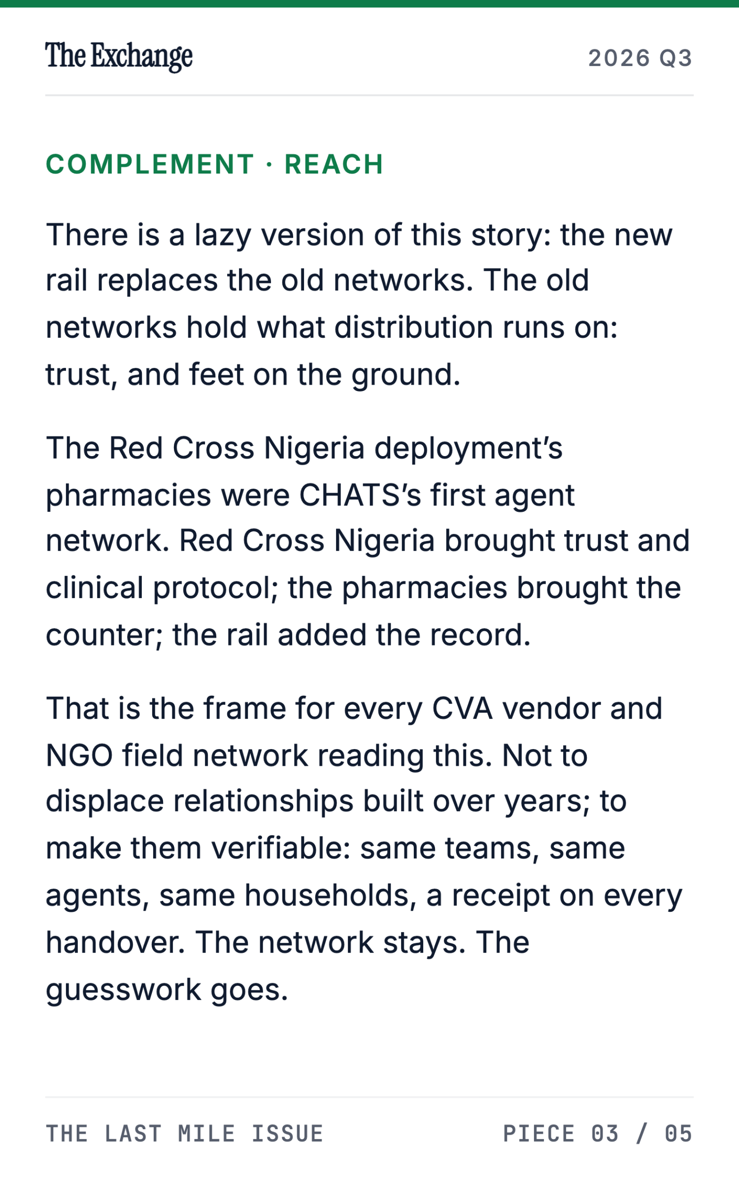 Agent Networks as Distribution: Getting Digital Cash to the Last Mile - page 10
