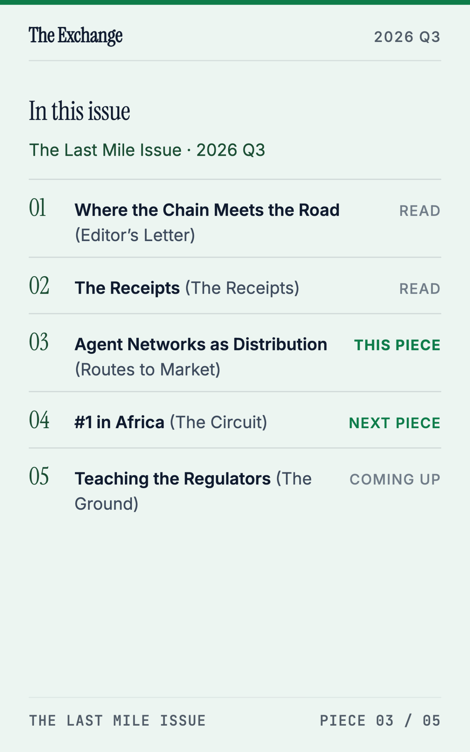 Agent Networks as Distribution: Getting Digital Cash to the Last Mile - page 17