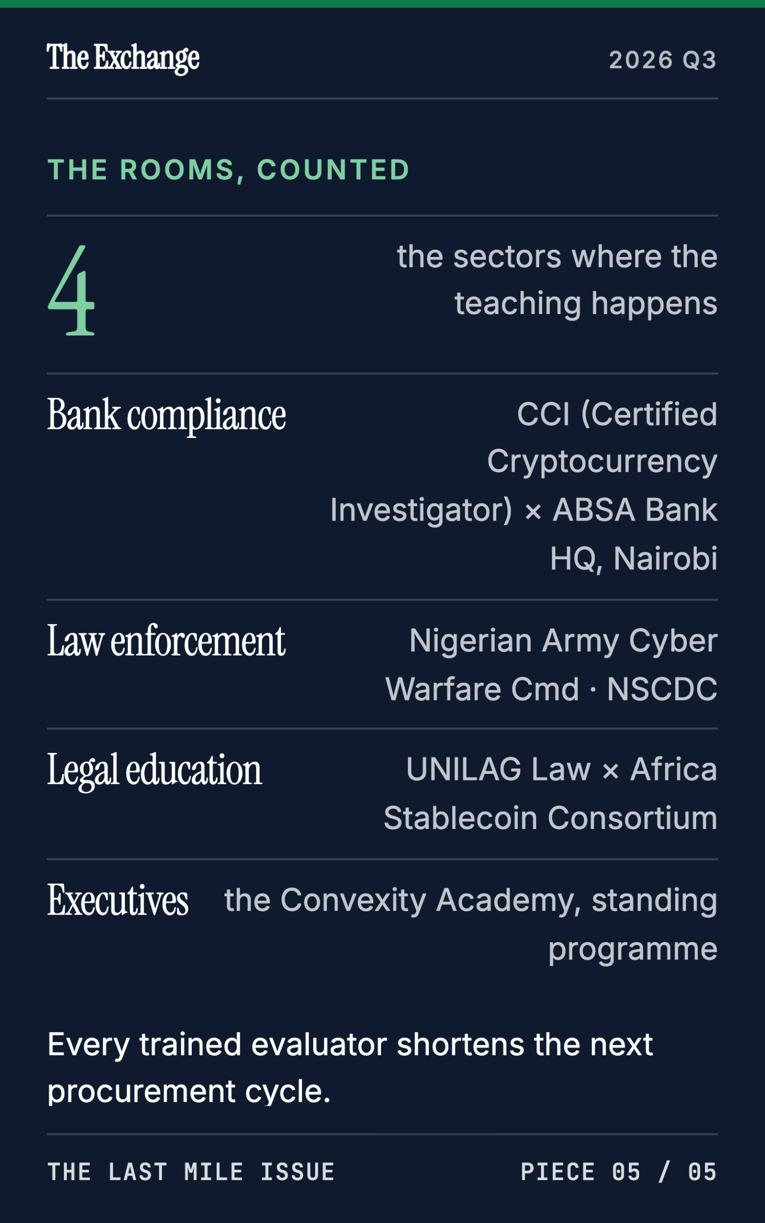 Teaching the Regulators: CCI Training and the Academy's First Cohorts - page 5