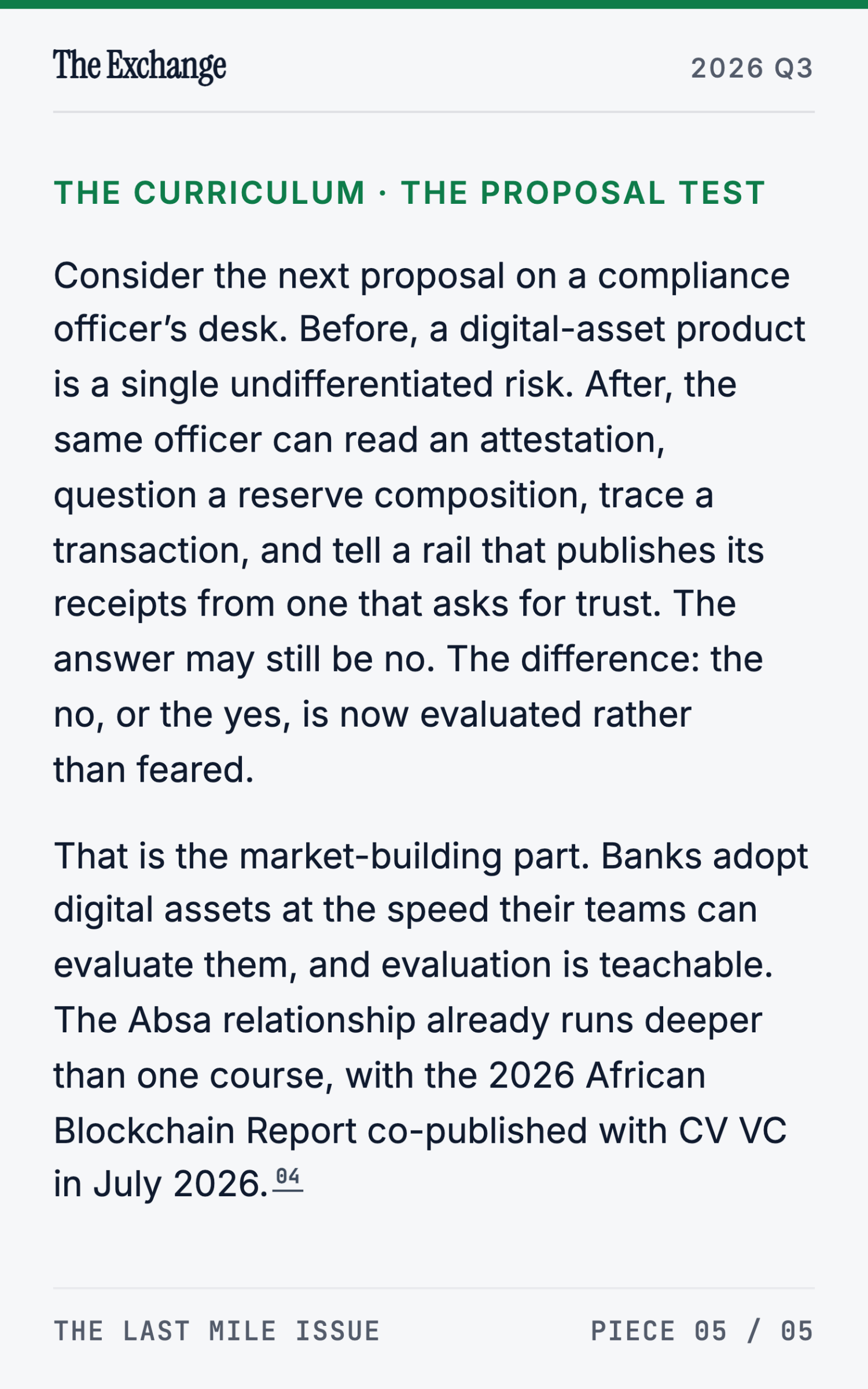 Teaching the Regulators: CCI Training and the Academy's First Cohorts - page 7