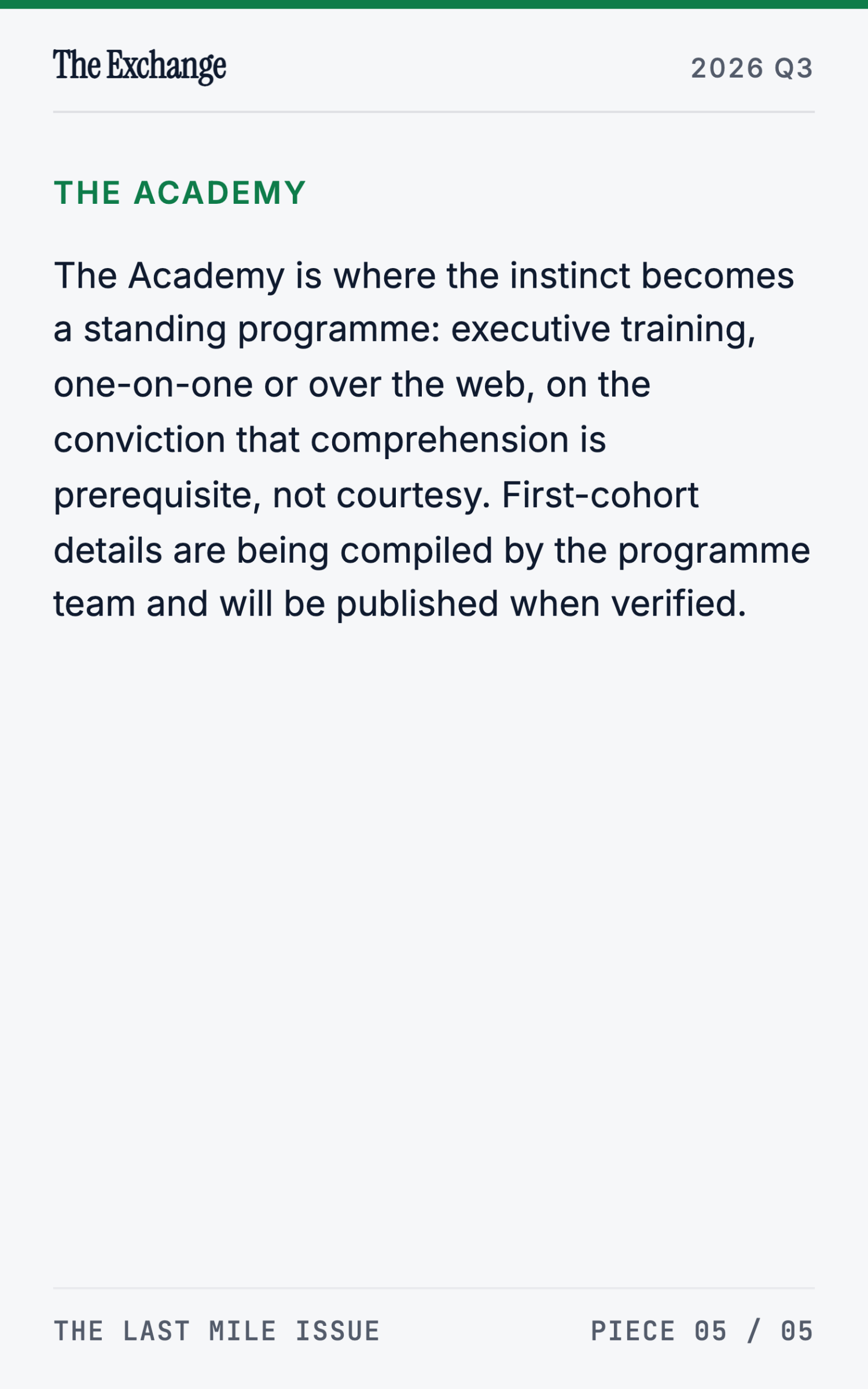 Teaching the Regulators: CCI Training and the Academy's First Cohorts - page 11