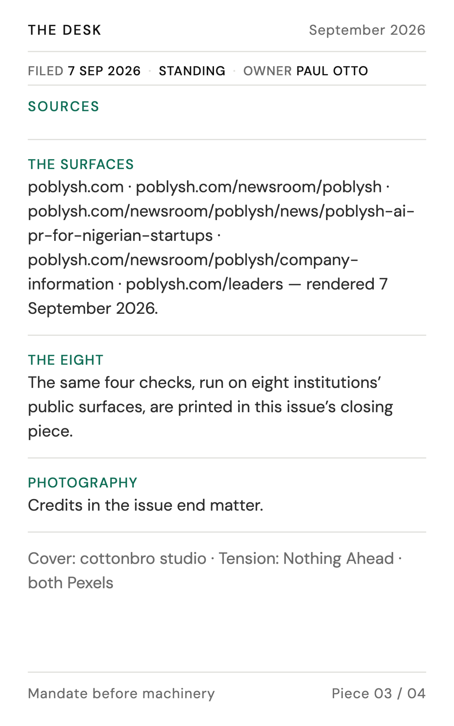 How we run the surface review - page 9