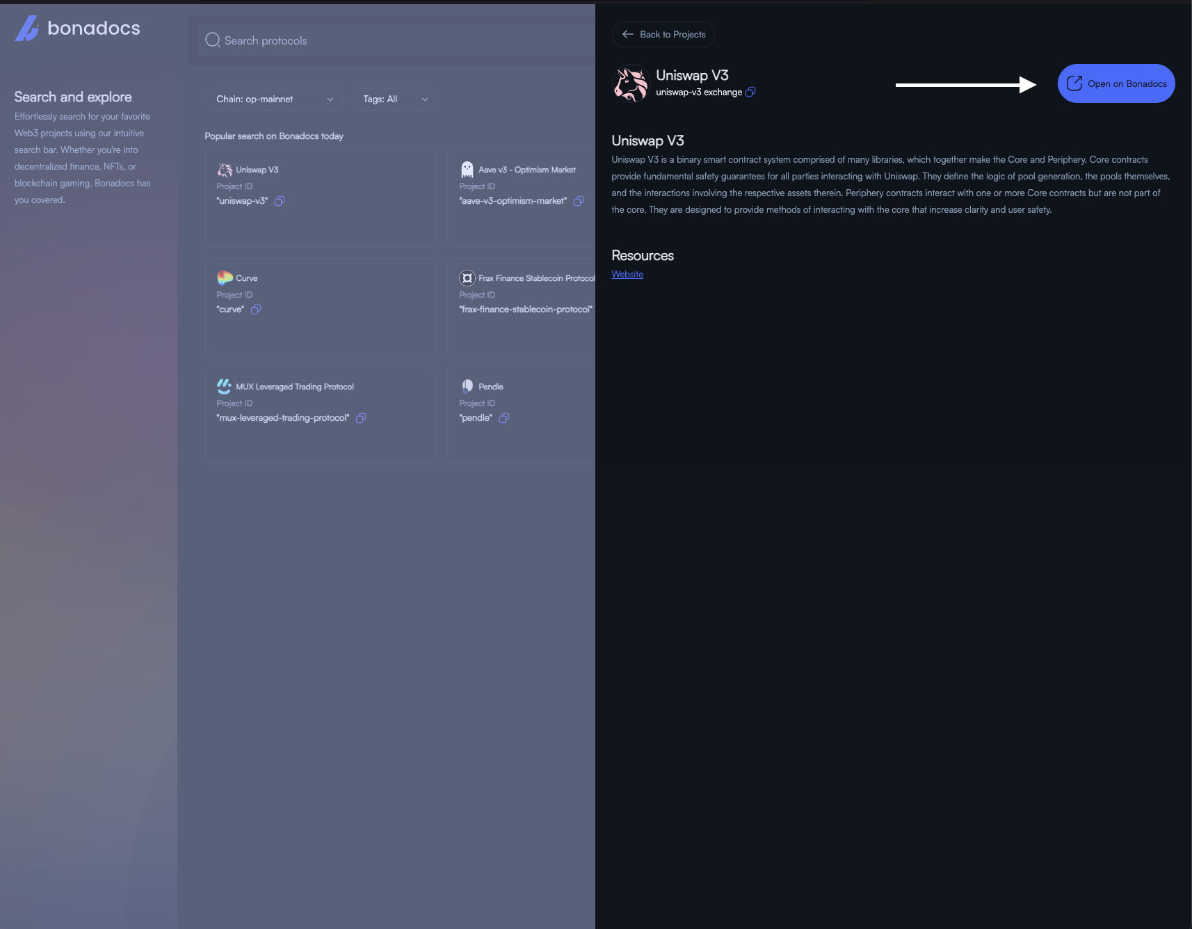 Registry modal