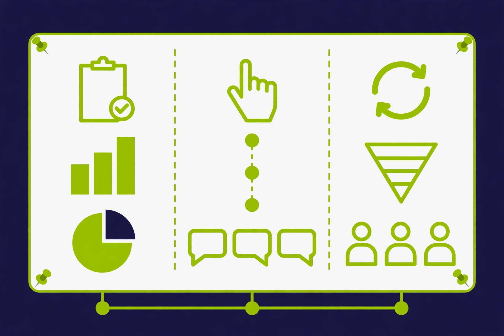 Office whiteboard tracking estimate follow-up touches and replies