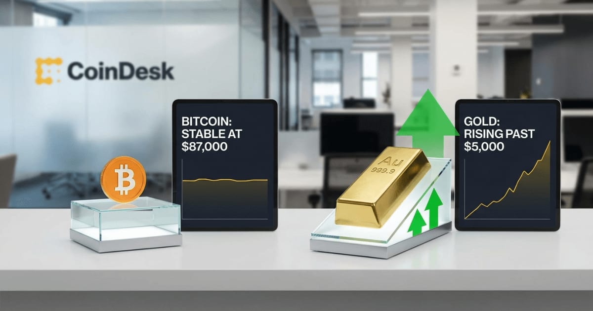 Divergência: Bitcoin Estaciona US$ 87K, Ouro Supera US$ 5K