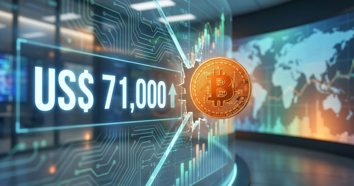 Bitcoin Atinge US$ 71.000: Estabilização Tech Impulsiona Alta