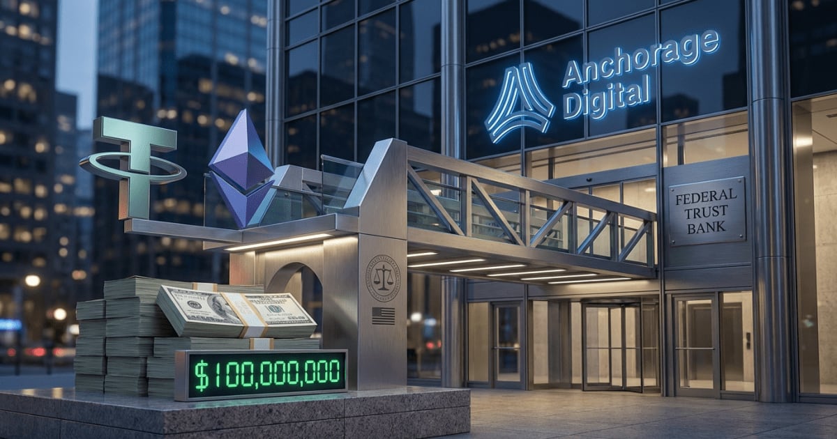 Ethereum e Cripto: Tether Investe US$100M na Anchorage Digital