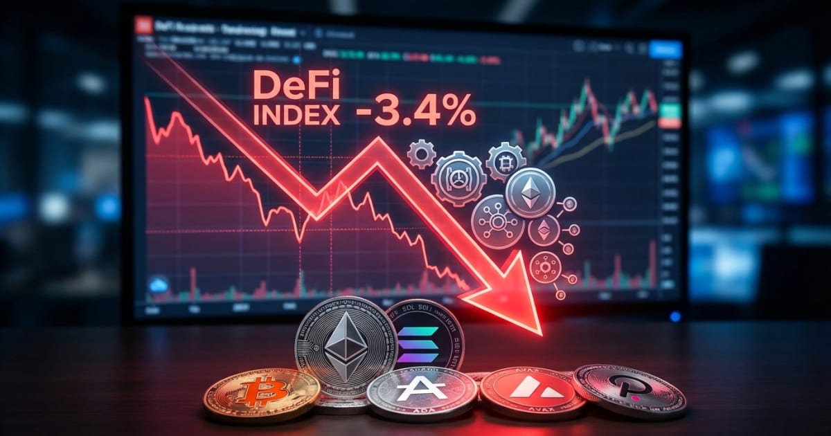 DeFi: Índice Revela Queda de 3,4% no Setor de Criptomoedas
