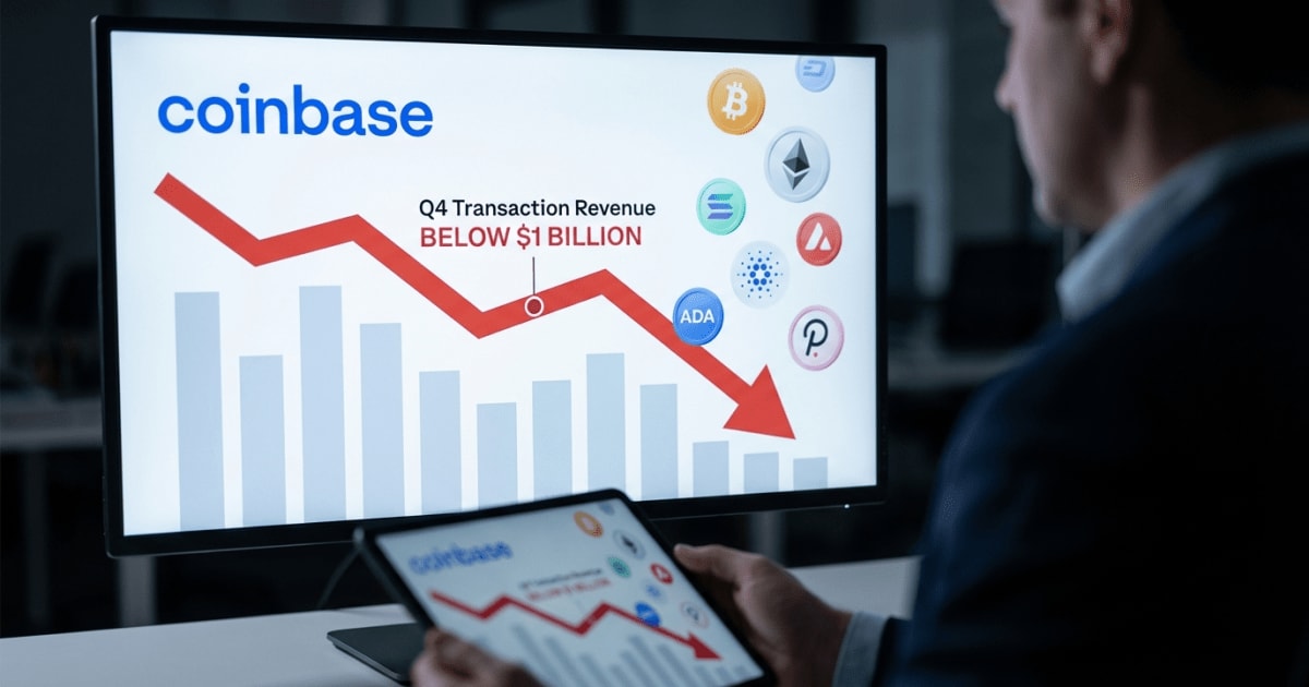 Altcoins: Coinbase Revela Receita do Q4 Abaixo de US$1 Bi