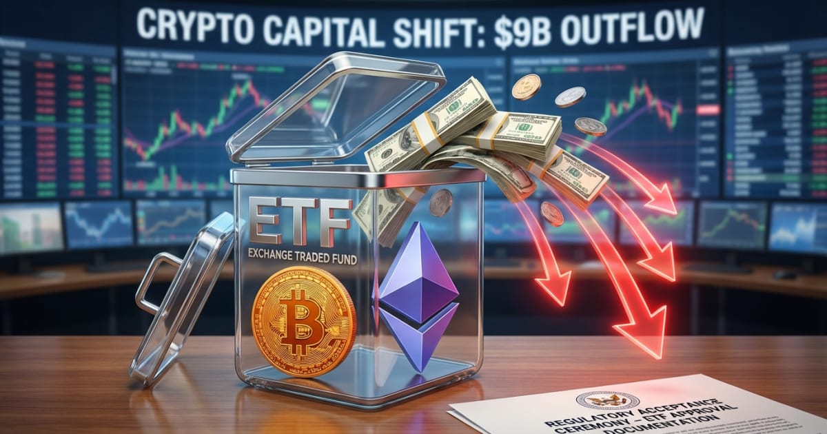 Ethereum e Bitcoin: Saques de ETFs Superam US$9 Bi em 4 Meses