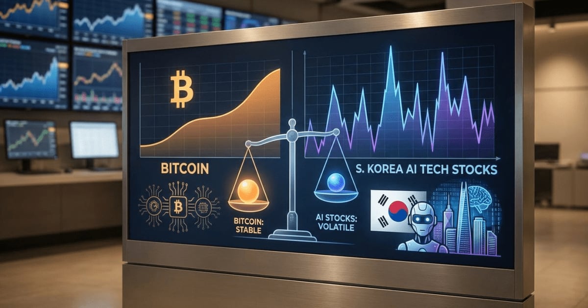 Bitcoin Revela Menor Volatilidade que Ações Coreanas com IA em Queda