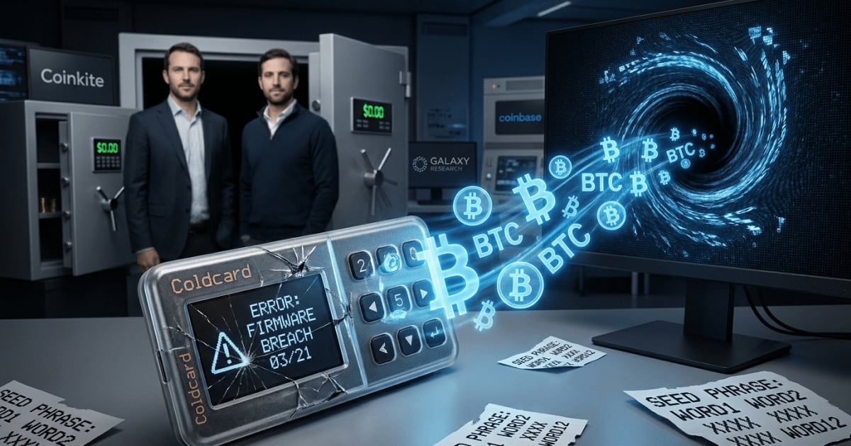 Bitcoin: Falha em Coldcard Drena US$ 88 Milhões e Expõe Carteiras