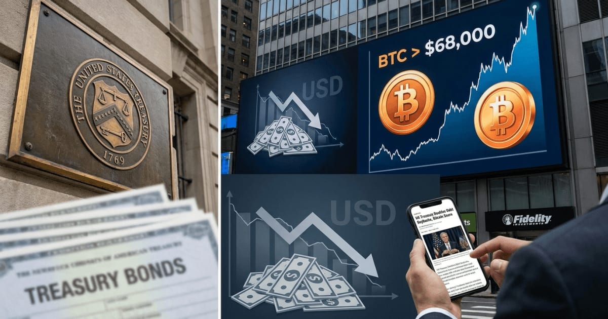 Bitcoin Supera US$ 68 Mil Após Ação Estratégica do Tesouro dos EUA