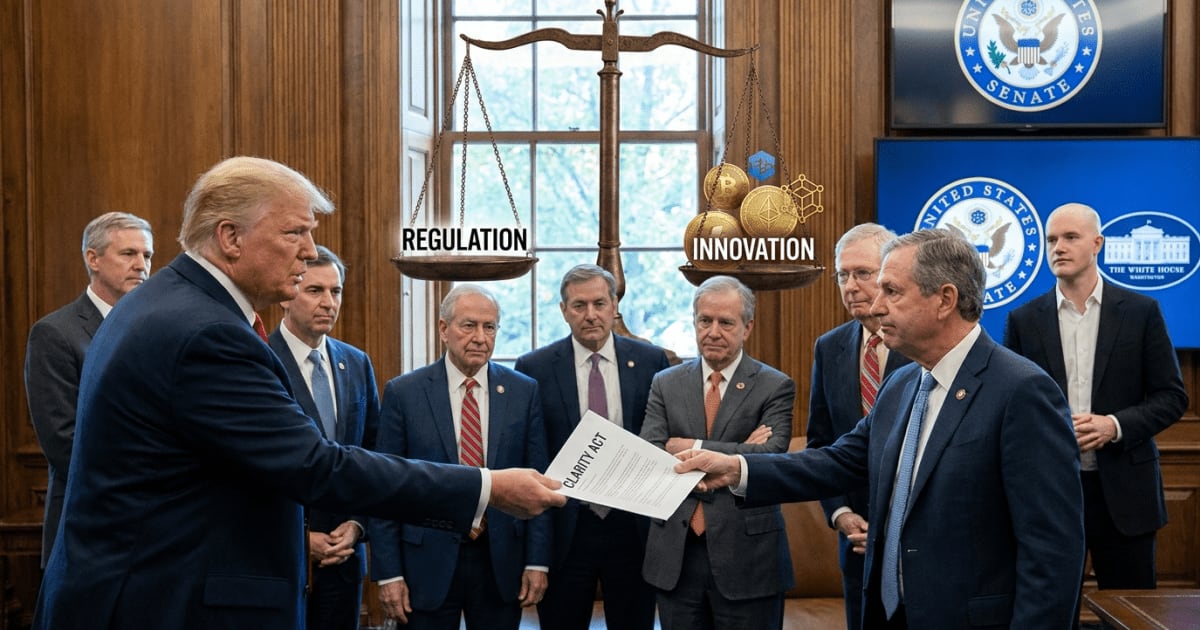 Regulação Cripto nos EUA: Trump Pressiona por Lei CLARITY com Líderes do Setor