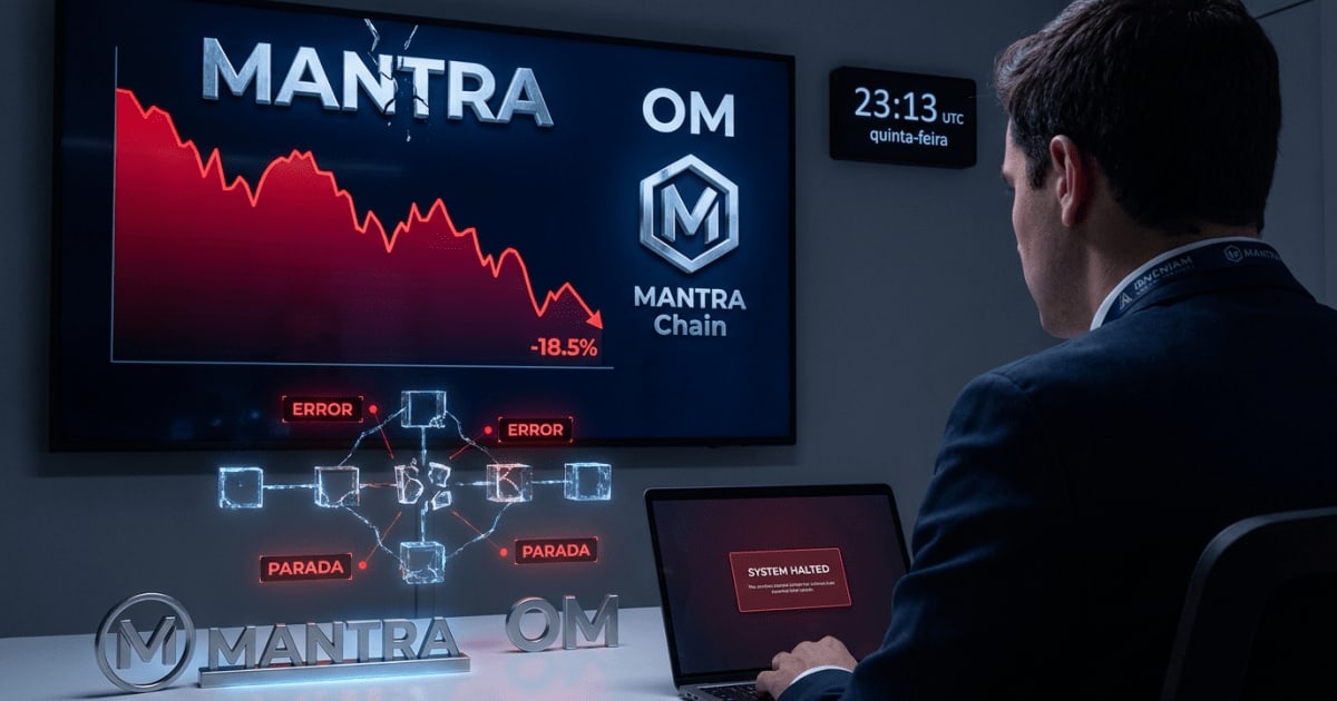 Token MANTRA Despenca 18% Após Parada Inexplicada da Blockchain